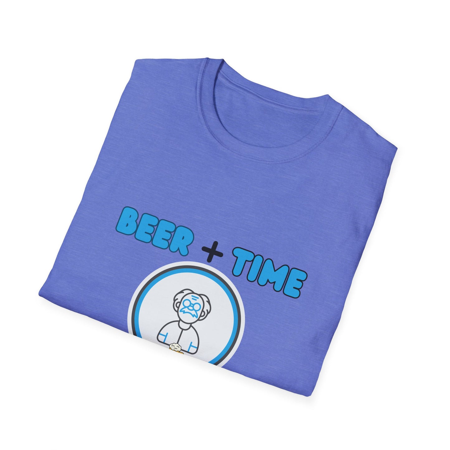 Beer Plus Time Equals Beertime Unisex T-Shirt, Fun Casual Tee, Gift for Beer Lovers, Perfect for Parties, Summer Barbecues, Comfortable Everyday Wear