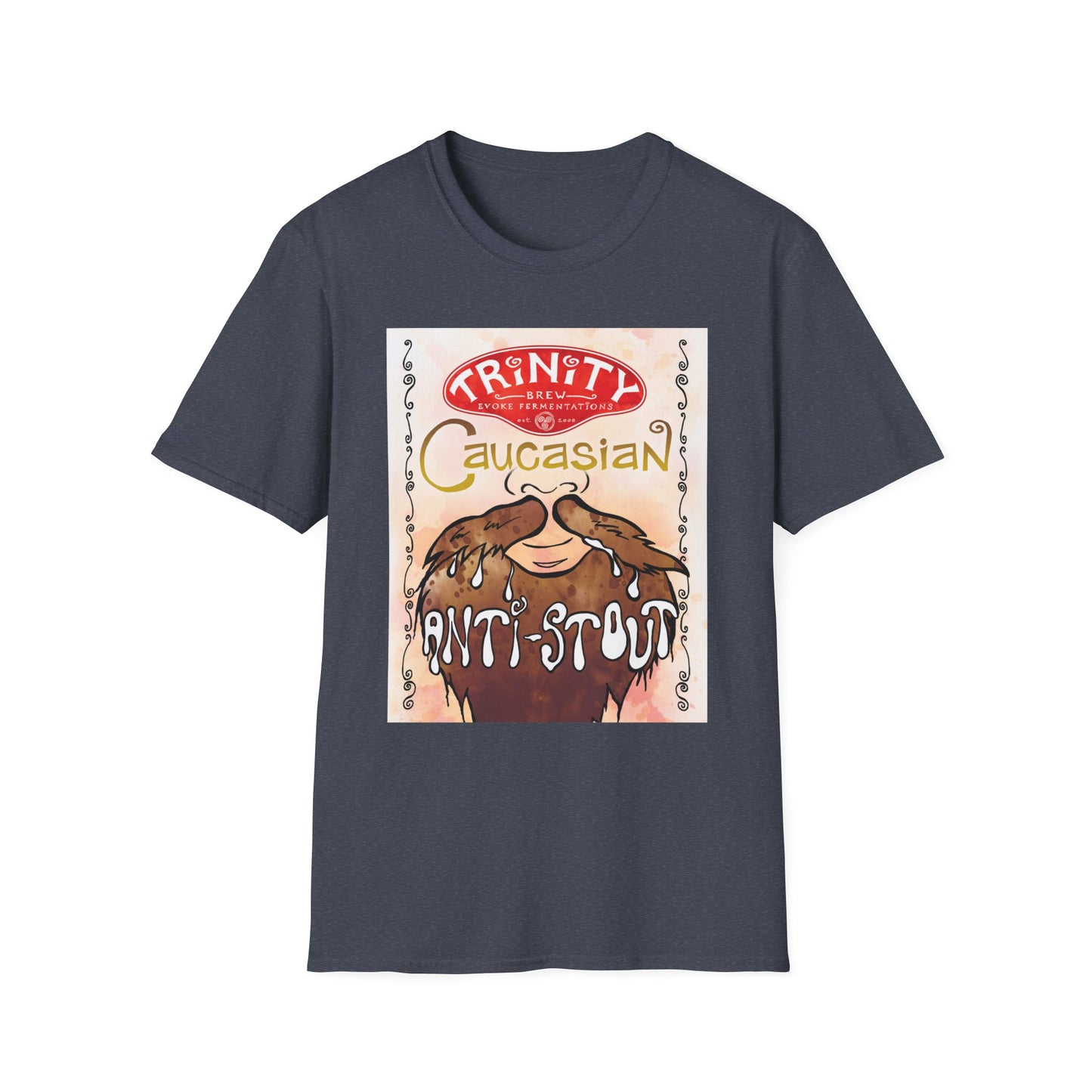 TRiNiTY Caucasian Anti-Stout (Darker Colors) - Unisex Softstyle T-Shirt
