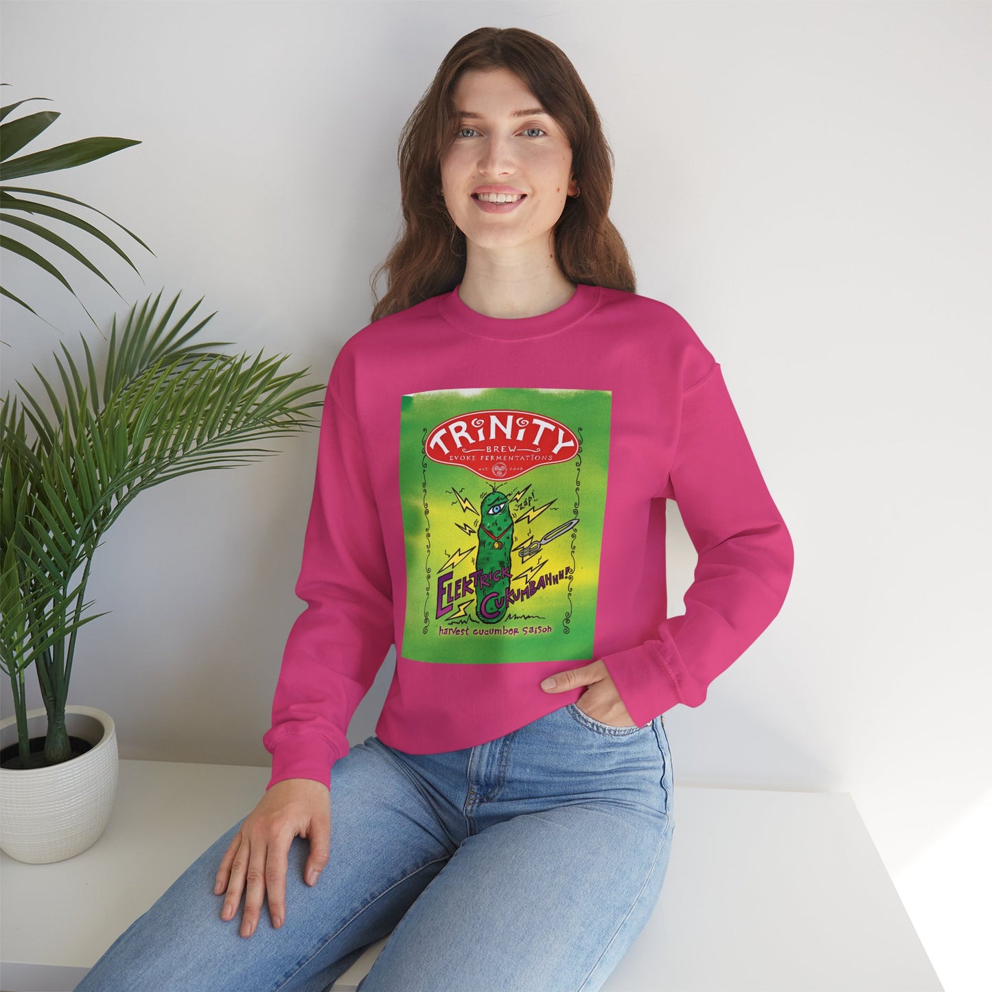 TRiNiTY Electrick Cukumbahh (Lighter Colors) - Unisex Heavy Blend™ Crewneck Sweatshirt