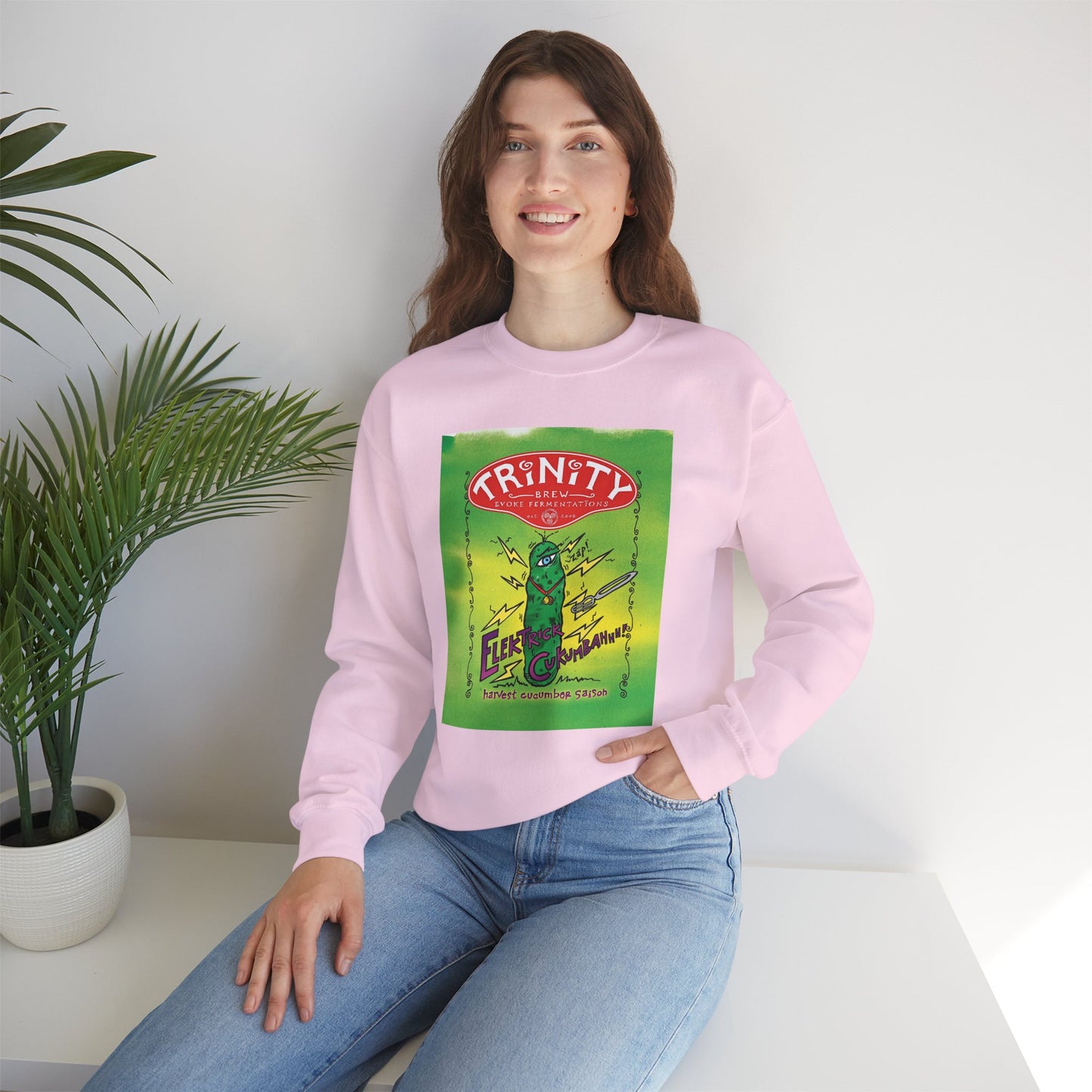 TRiNiTY Electrick Cukumbahh (Lighter Colors) - Unisex Heavy Blend™ Crewneck Sweatshirt
