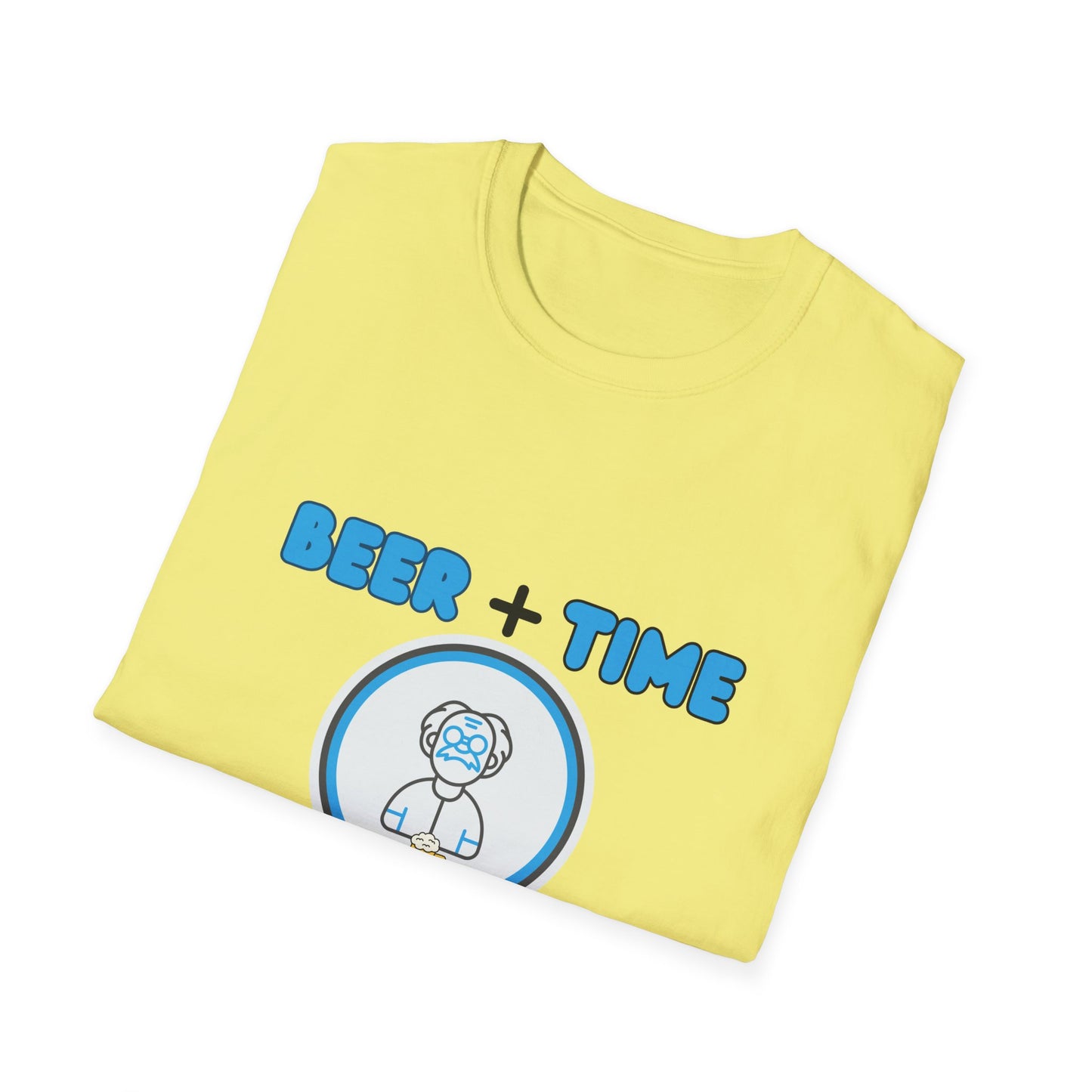 Beer Plus Time Equals Beertime Unisex T-Shirt, Fun Casual Tee, Gift for Beer Lovers, Perfect for Parties, Summer Barbecues, Comfortable Everyday Wear