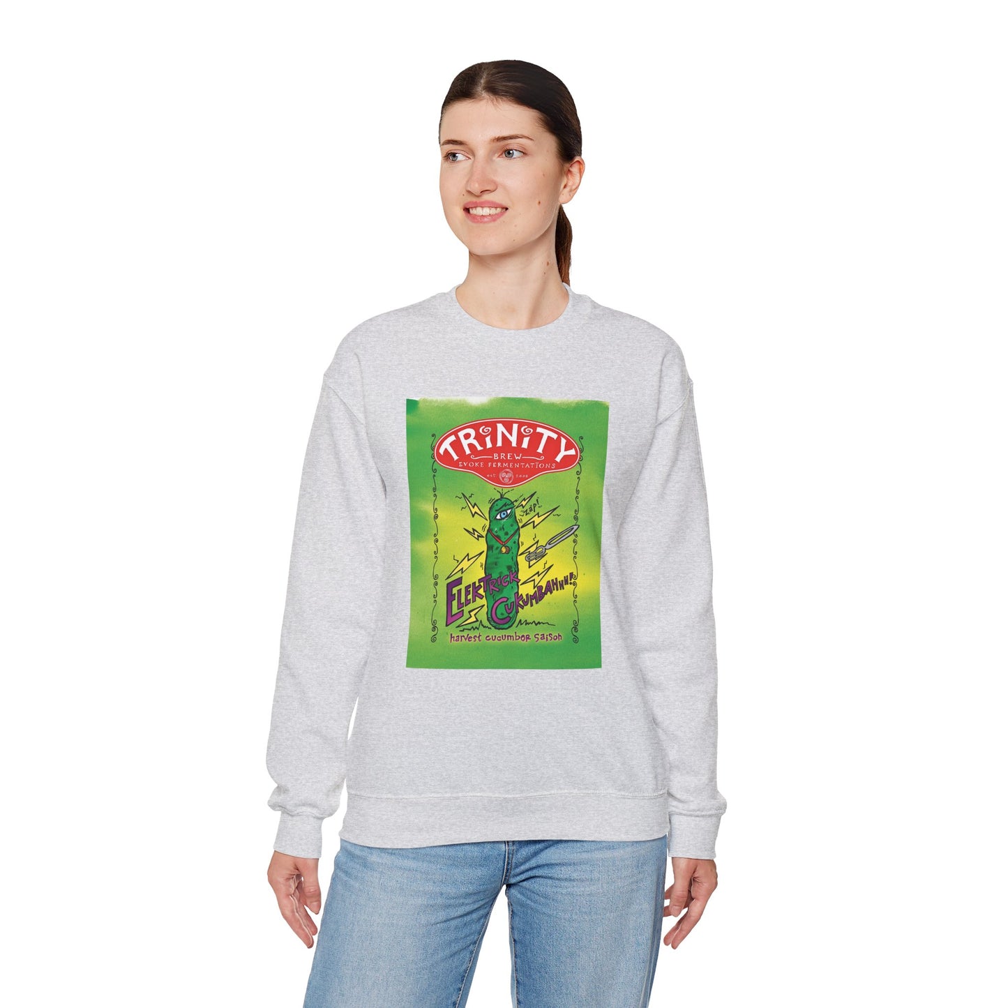 TRiNiTY Electrick Cukumbahh (Lighter Colors) - Unisex Heavy Blend™ Crewneck Sweatshirt