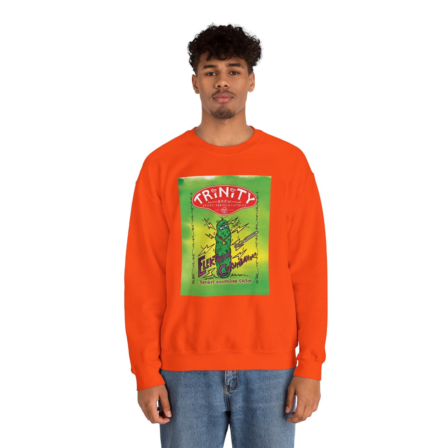 TRiNiTY Electrick Cukumbahh (Lighter Colors) - Unisex Heavy Blend™ Crewneck Sweatshirt