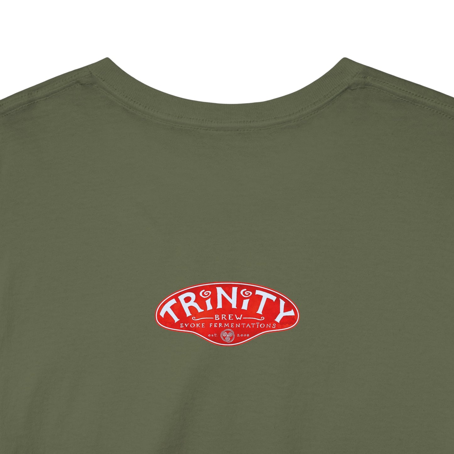 TRiNiTY Book Arch (Red Logo on Back) - Unisex Heavy Cotton Tee