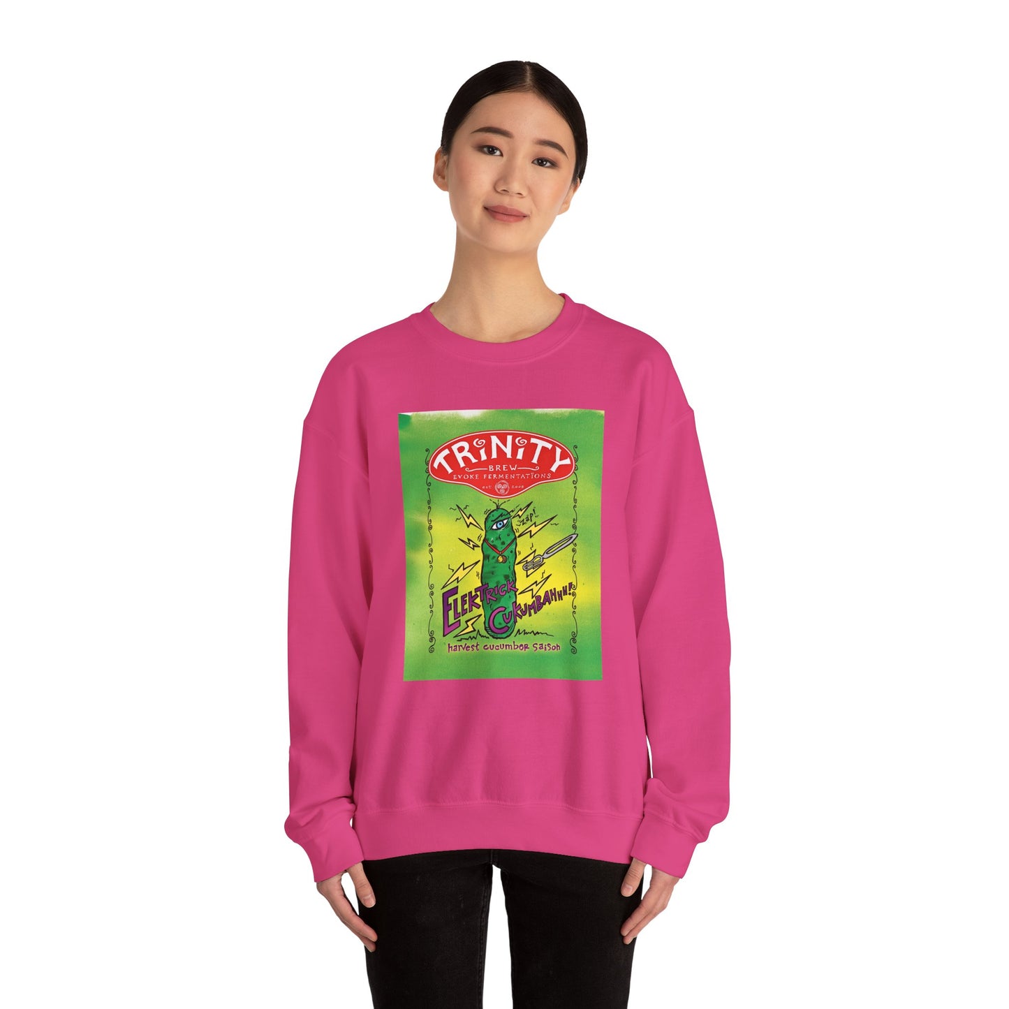 TRiNiTY Electrick Cukumbahh (Lighter Colors) - Unisex Heavy Blend™ Crewneck Sweatshirt