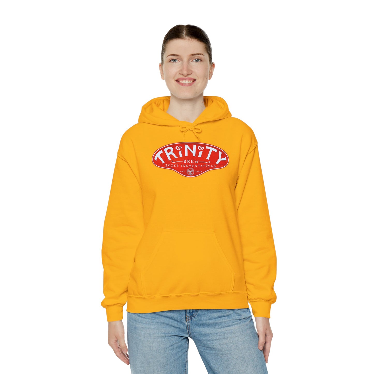 Trinity logo Front with Flo logo back Unisex Heavy Blend™ Hooded Sweatshirt