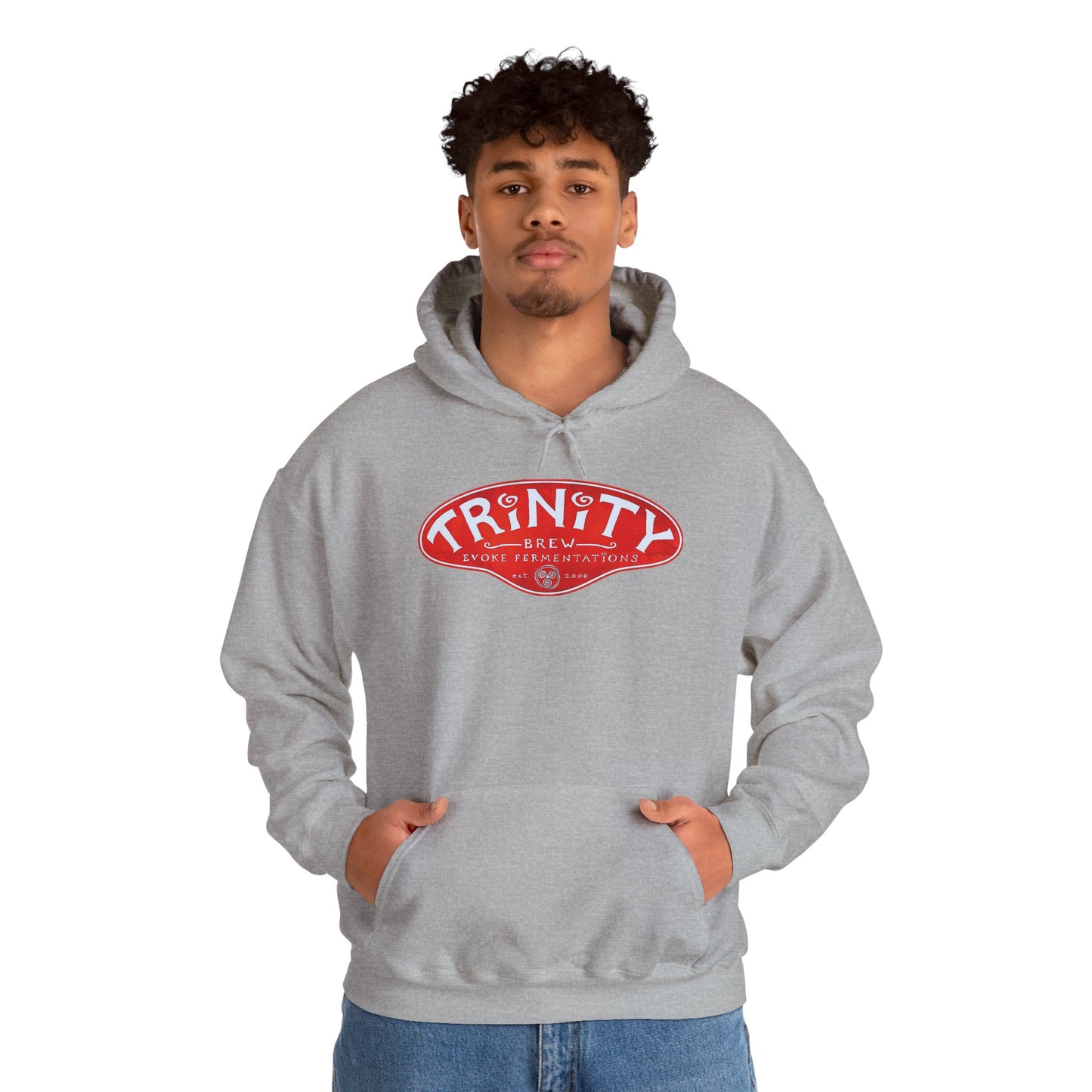 Trinity logo Front with Flo logo back Unisex Heavy Blend™ Hooded Sweatshirt