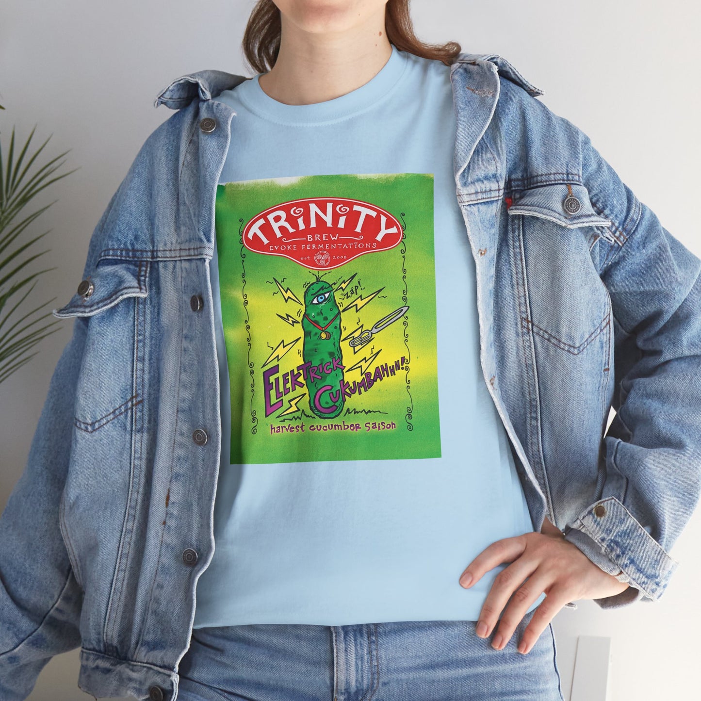 TRiNiTY Electrick Cucumbahh (Lighter Colors) - Unisex Heavy Cotton Tee