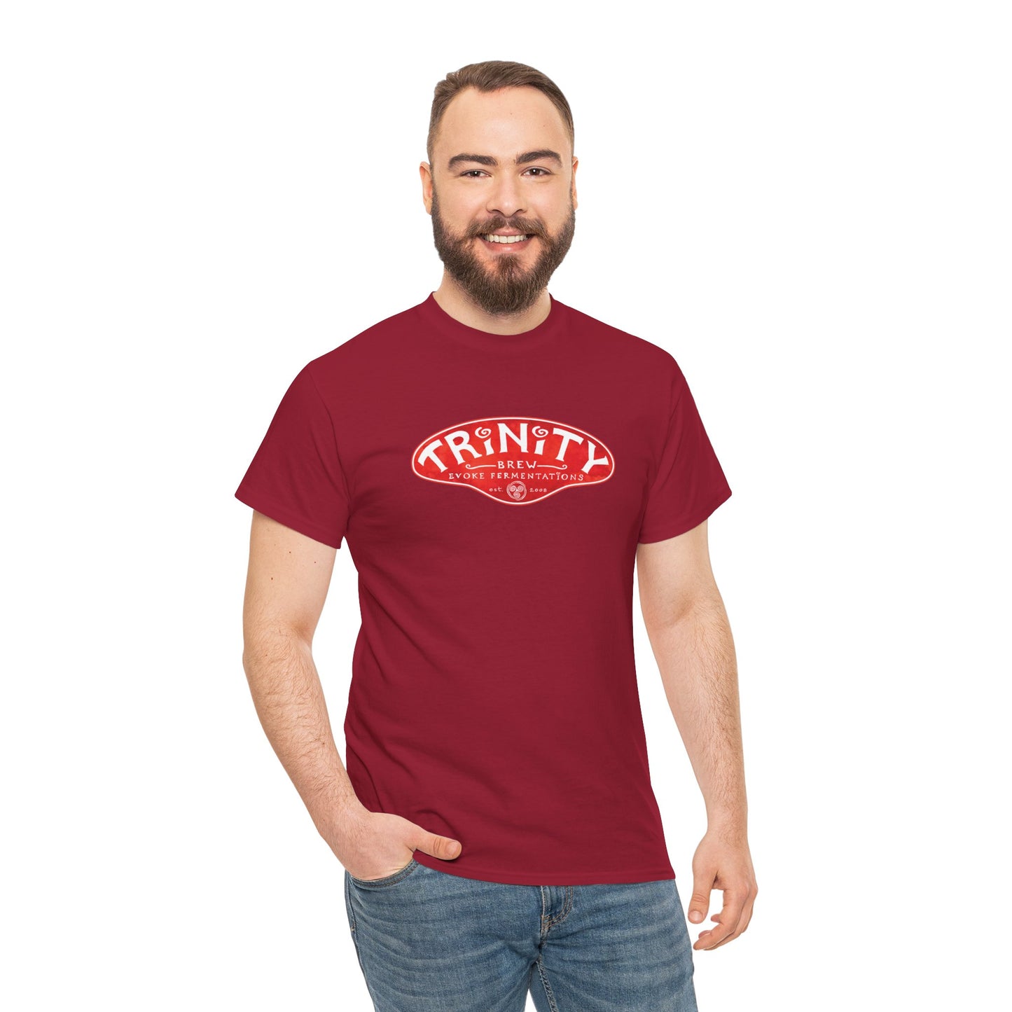 TRiNiTY Classic Logo RED - Unisex Heavy Cotton Tee
