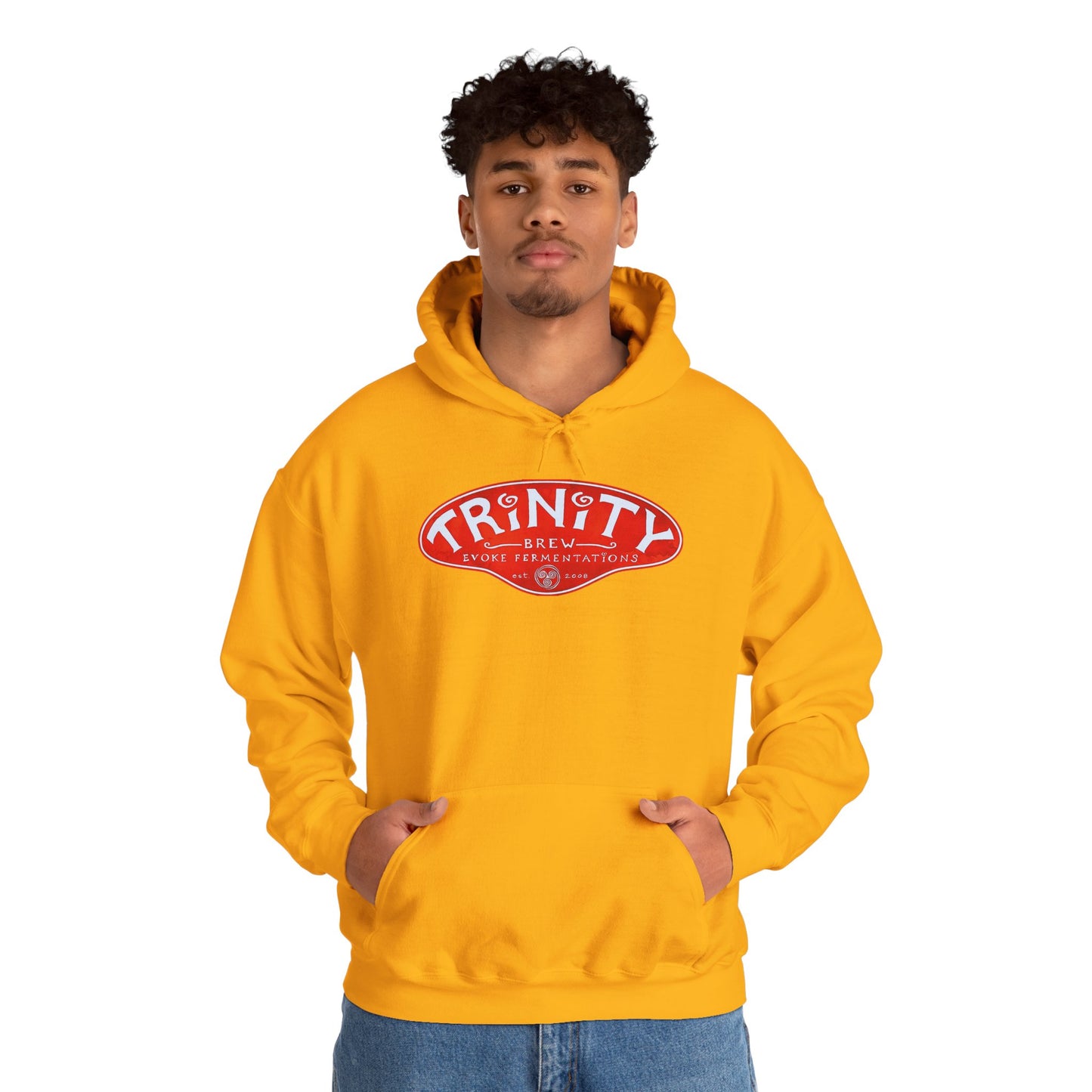 Trinity logo Front with Flo logo back Unisex Heavy Blend™ Hooded Sweatshirt