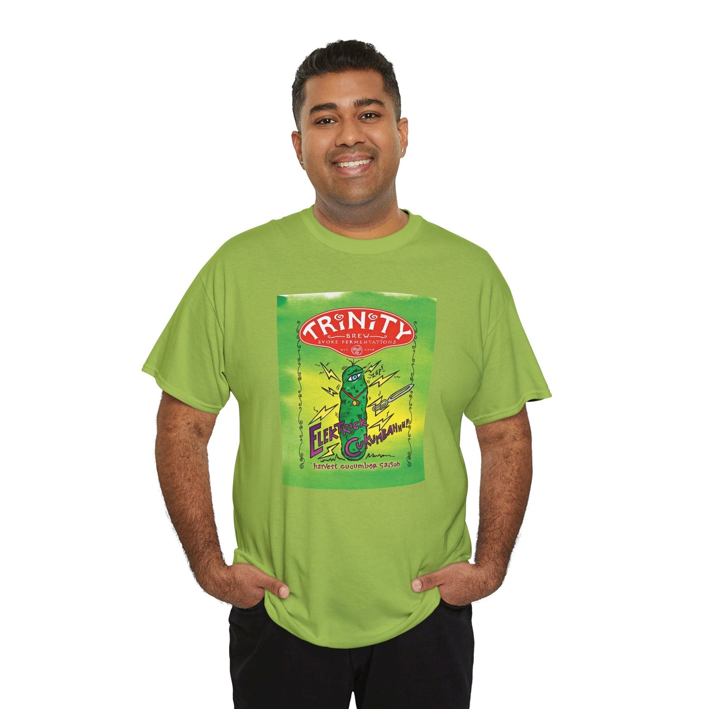 TRiNiTY Electrick Cucumbahh (Lighter Colors) - Unisex Heavy Cotton Tee