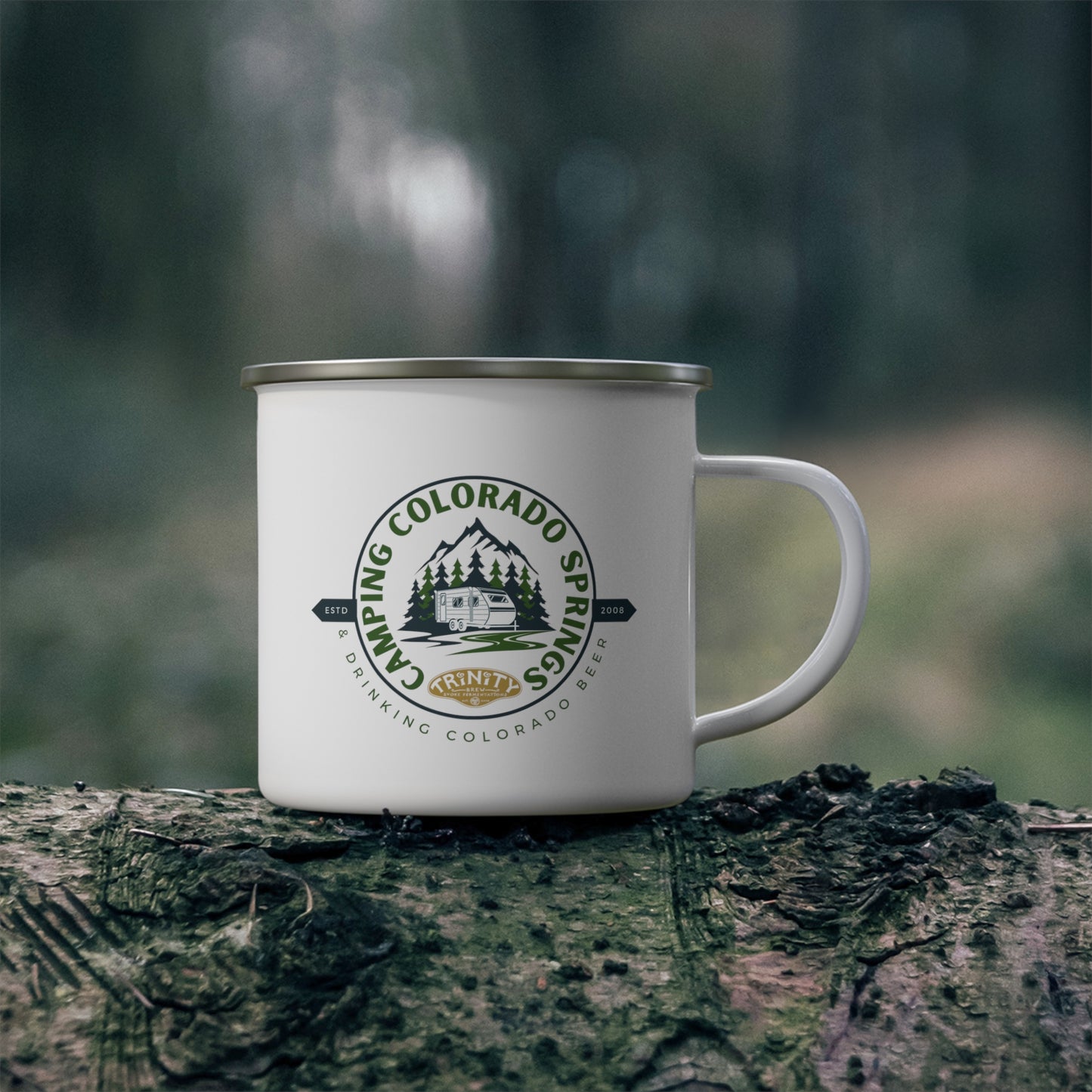 Camping Colorado Springs Drinking Colorado Beer Enamel Camping Mug