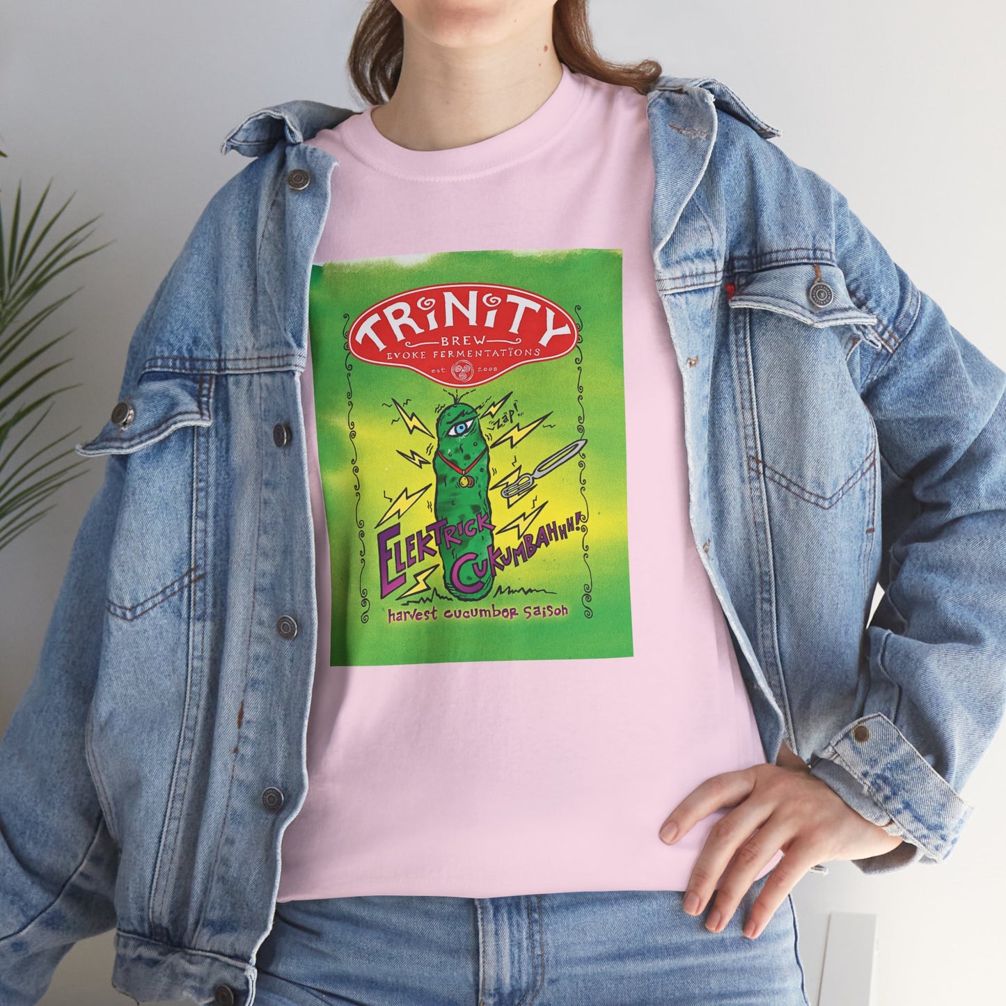 TRiNiTY Electrick Cucumbahh (Lighter Colors) - Unisex Heavy Cotton Tee