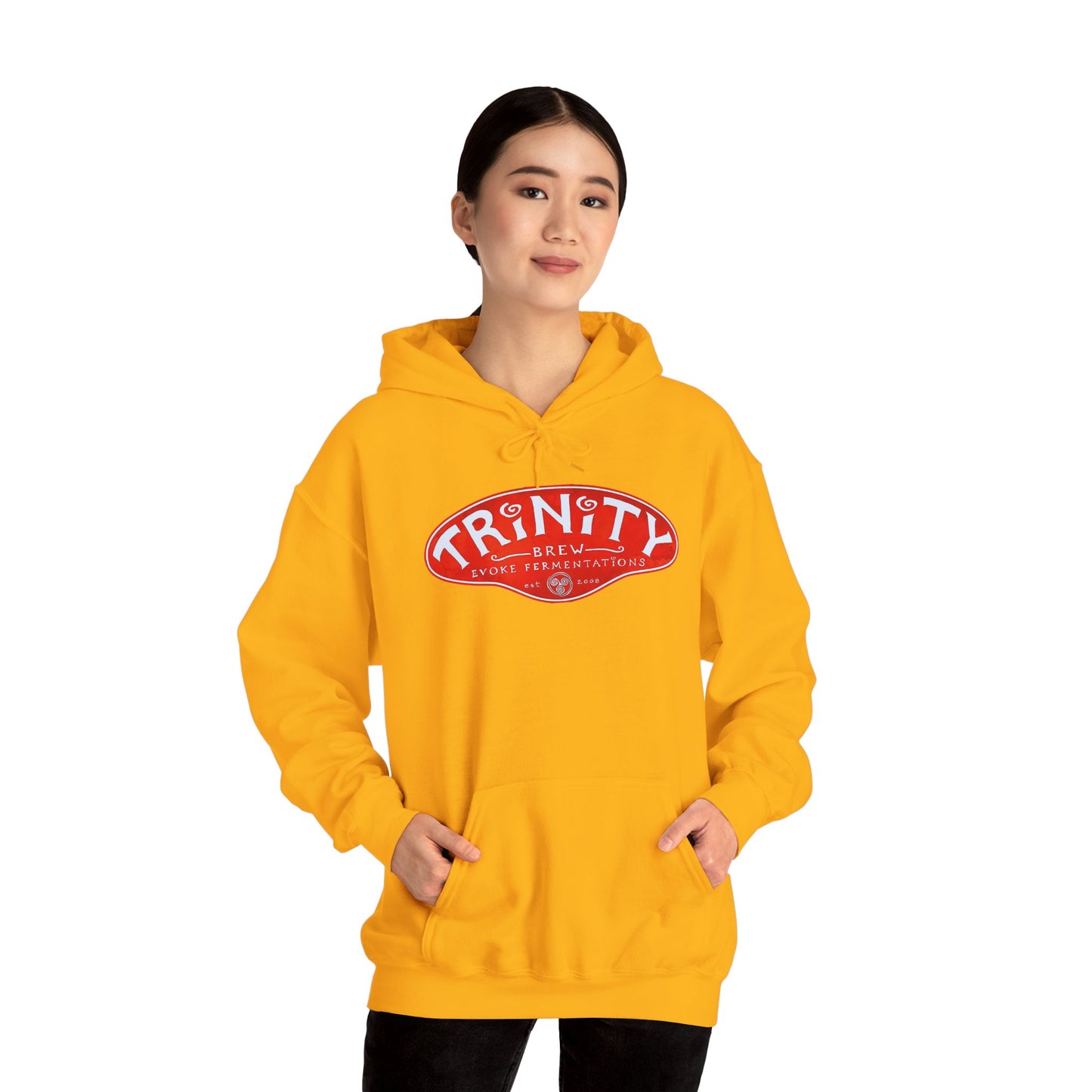 Trinity logo Front with Flo logo back Unisex Heavy Blend™ Hooded Sweatshirt