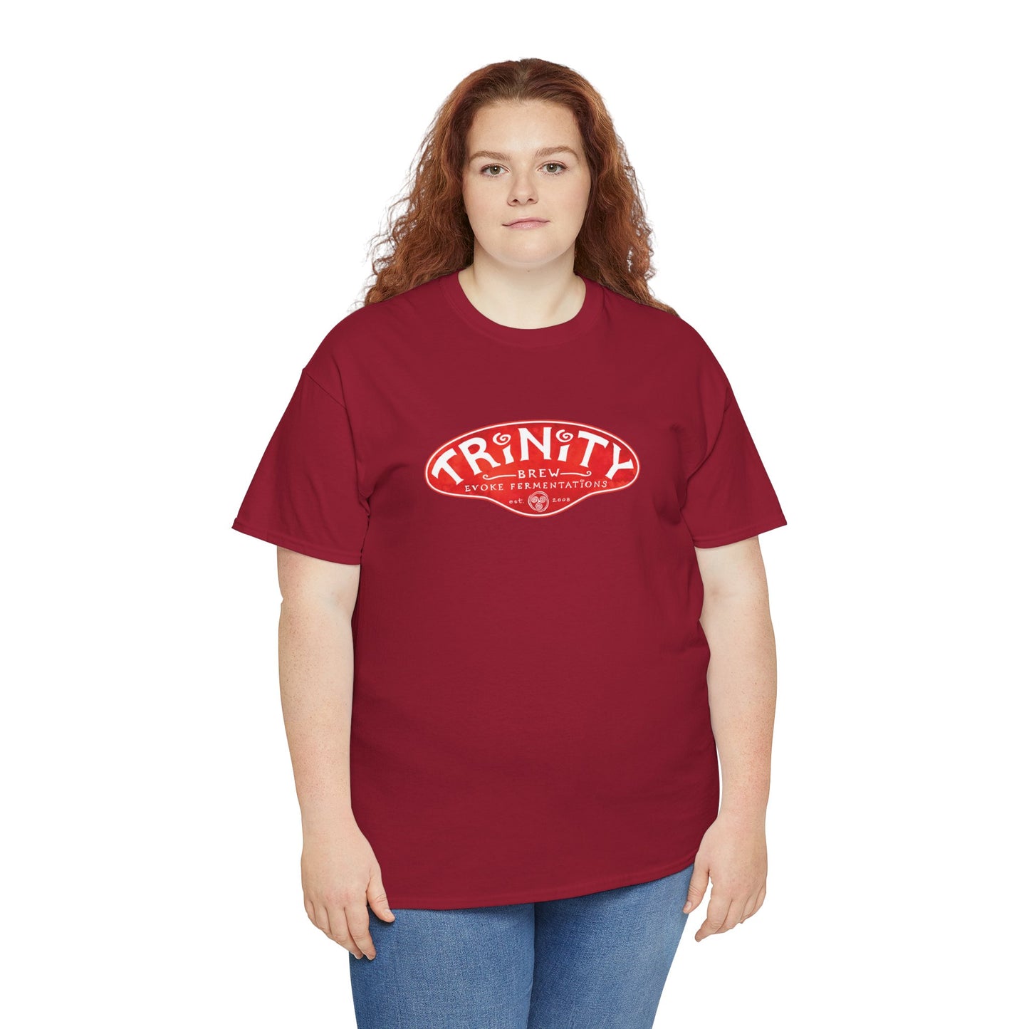 TRiNiTY Classic Logo RED - Unisex Heavy Cotton Tee