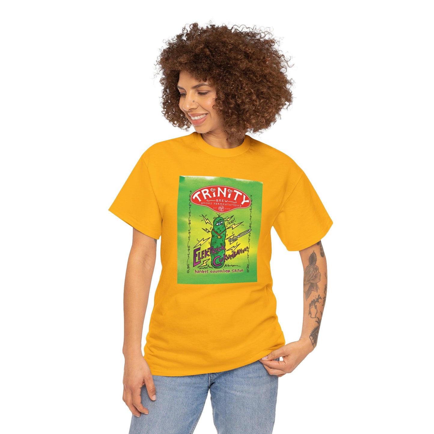 TRiNiTY Electrick Cucumbahh (Lighter Colors) - Unisex Heavy Cotton Tee