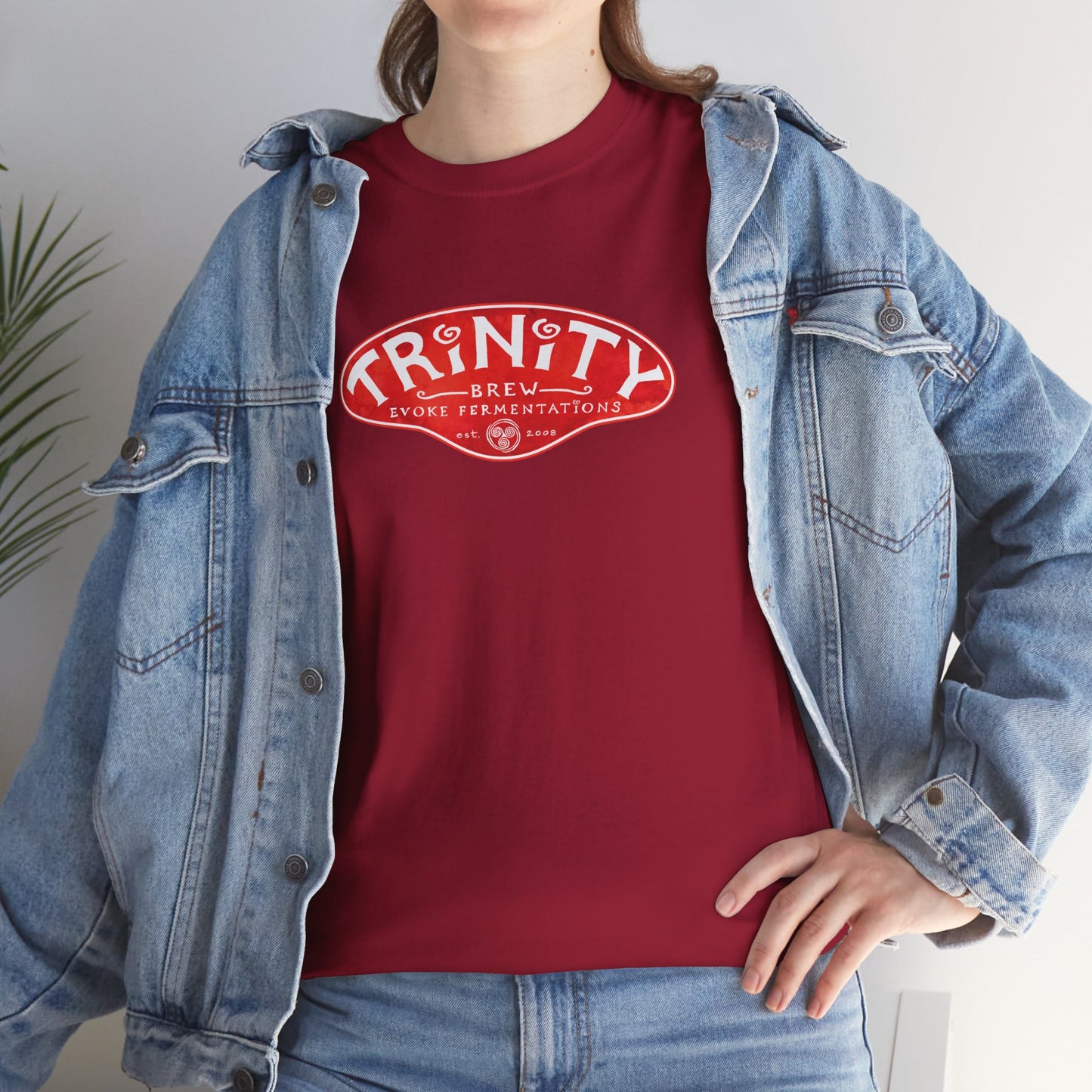 TRiNiTY Classic Logo RED - Unisex Heavy Cotton Tee