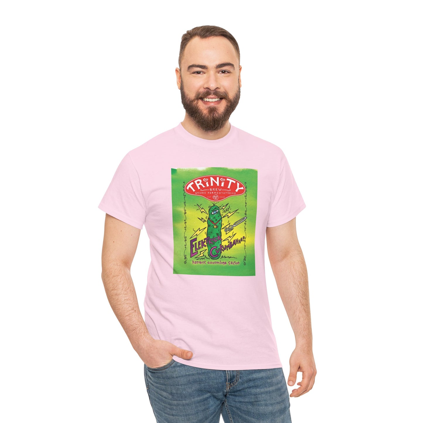 TRiNiTY Electrick Cucumbahh (Lighter Colors) - Unisex Heavy Cotton Tee