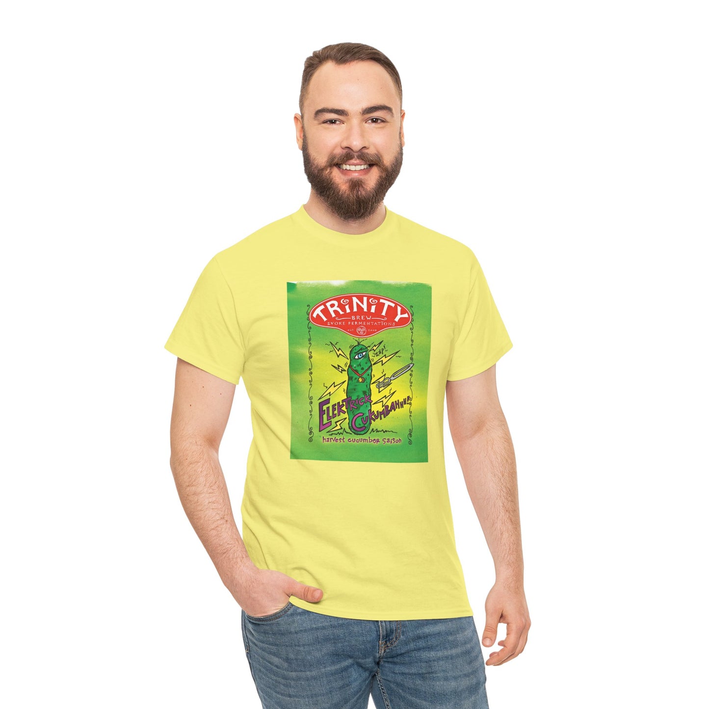 TRiNiTY Electrick Cucumbahh (Lighter Colors) - Unisex Heavy Cotton Tee