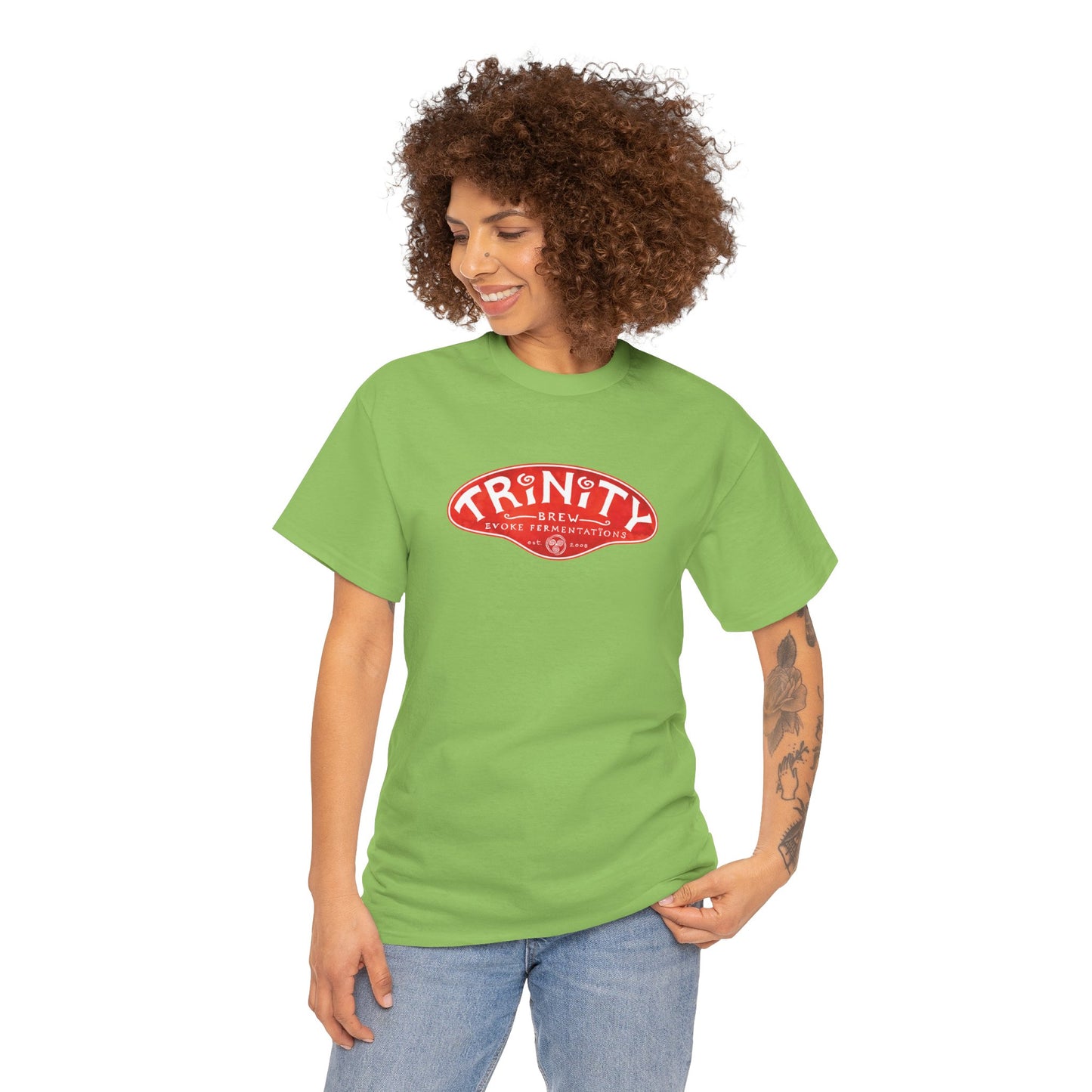 TRiNiTY Classic Logo RED - Unisex Heavy Cotton Tee