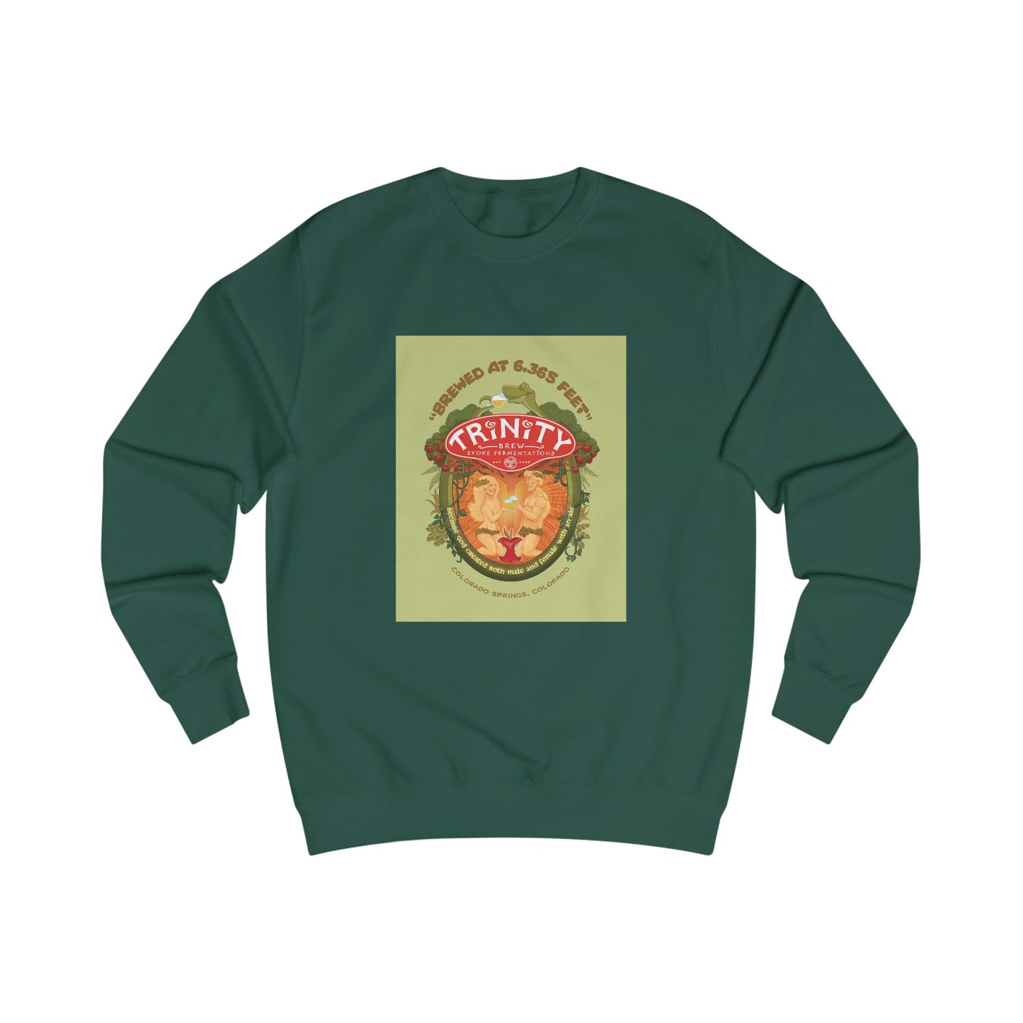 TRiNiTY Adam & Eve Ale with Text - Men's Sweatshirt