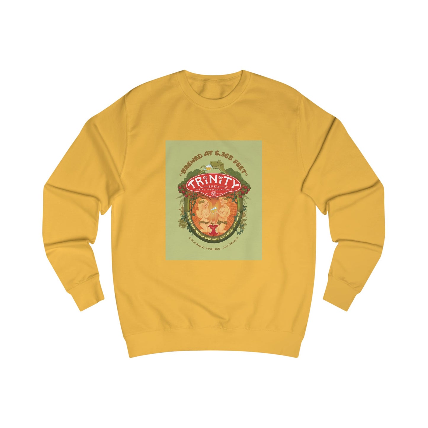 TRiNiTY Adam & Eve Ale with Text - Men's Sweatshirt