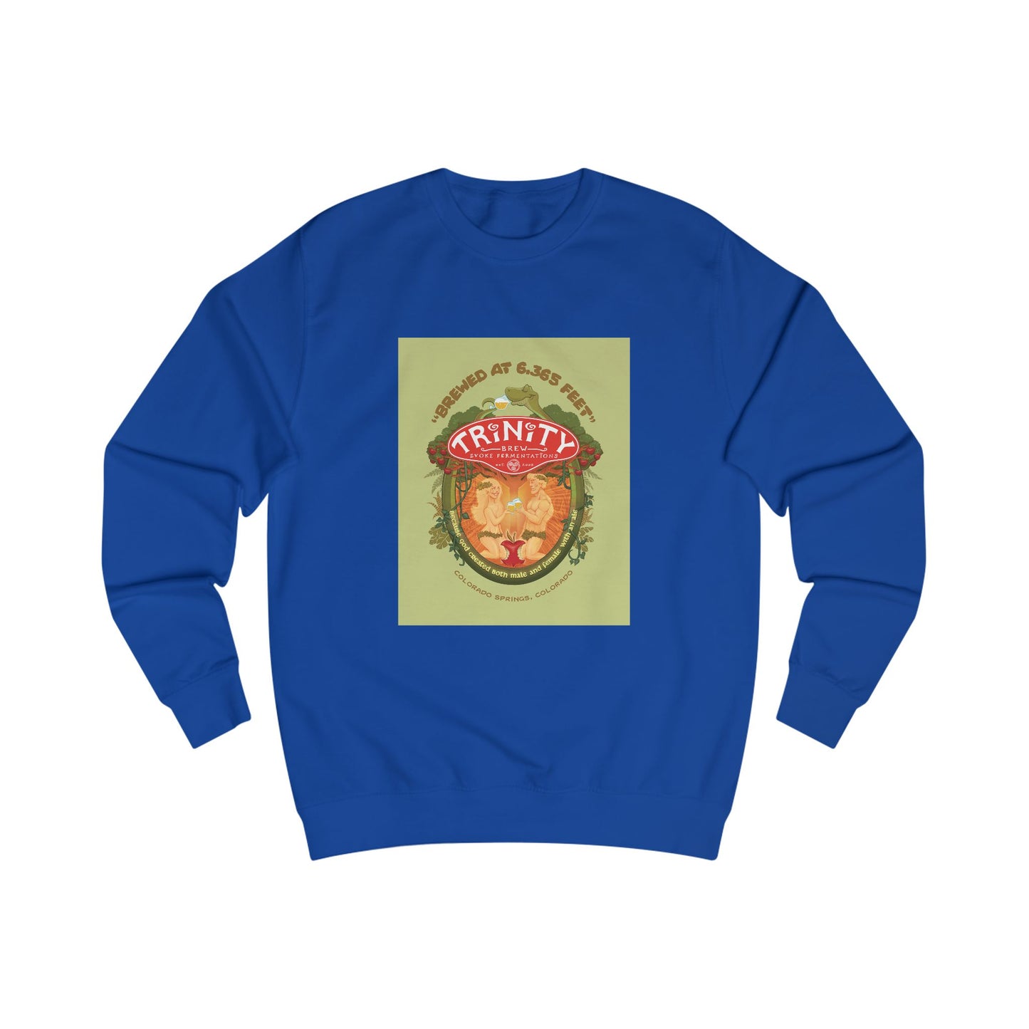 TRiNiTY Adam & Eve Ale with Text - Men's Sweatshirt