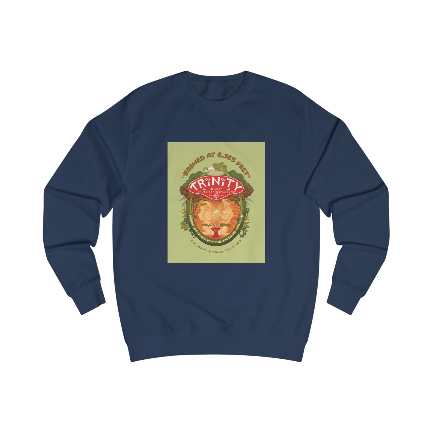 TRiNiTY Adam & Eve Ale with Text - Men's Sweatshirt