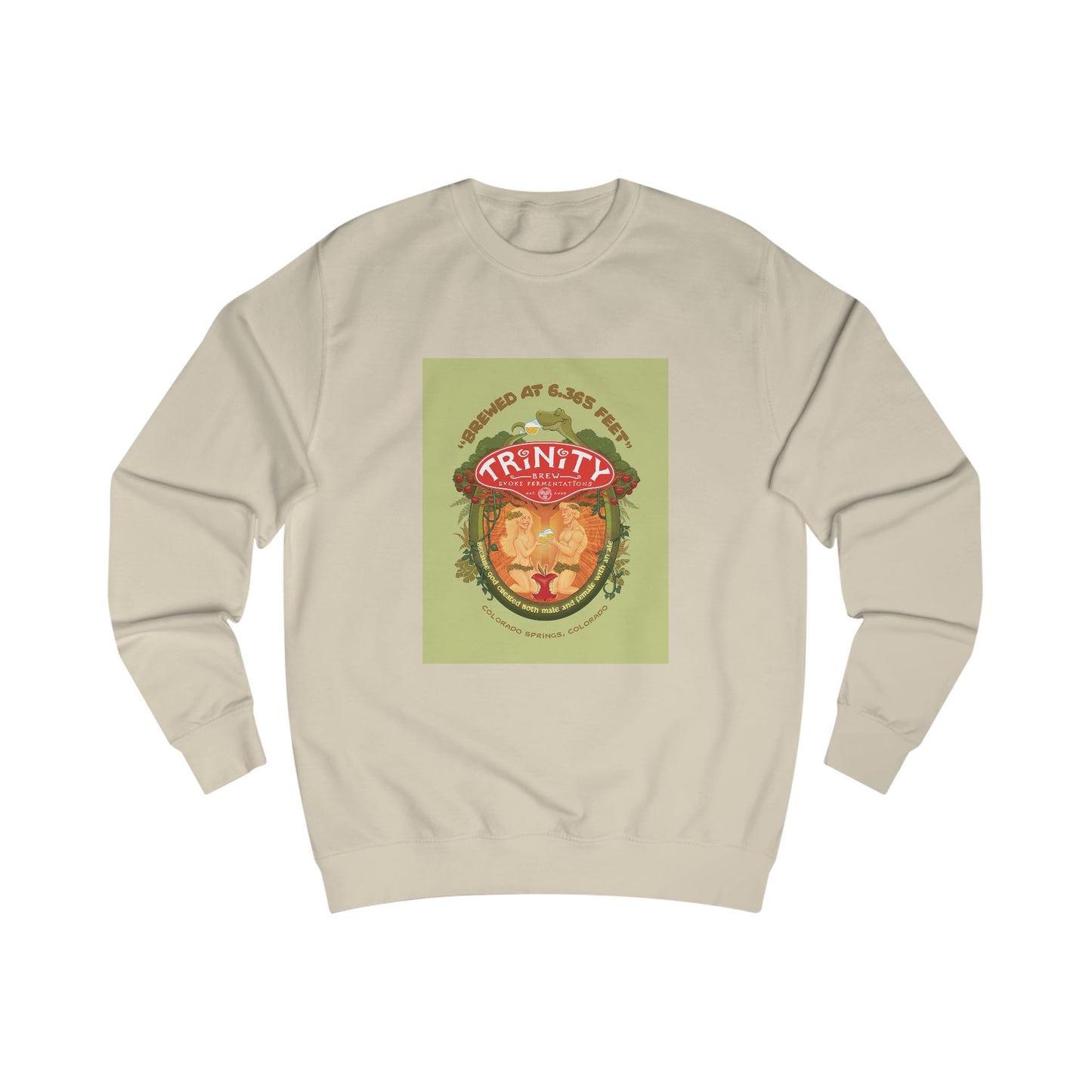 TRiNiTY Adam & Eve Ale with Text - Men's Sweatshirt