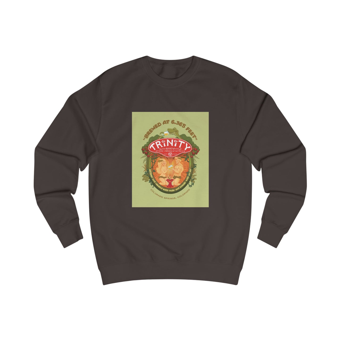 TRiNiTY Adam & Eve Ale with Text - Men's Sweatshirt