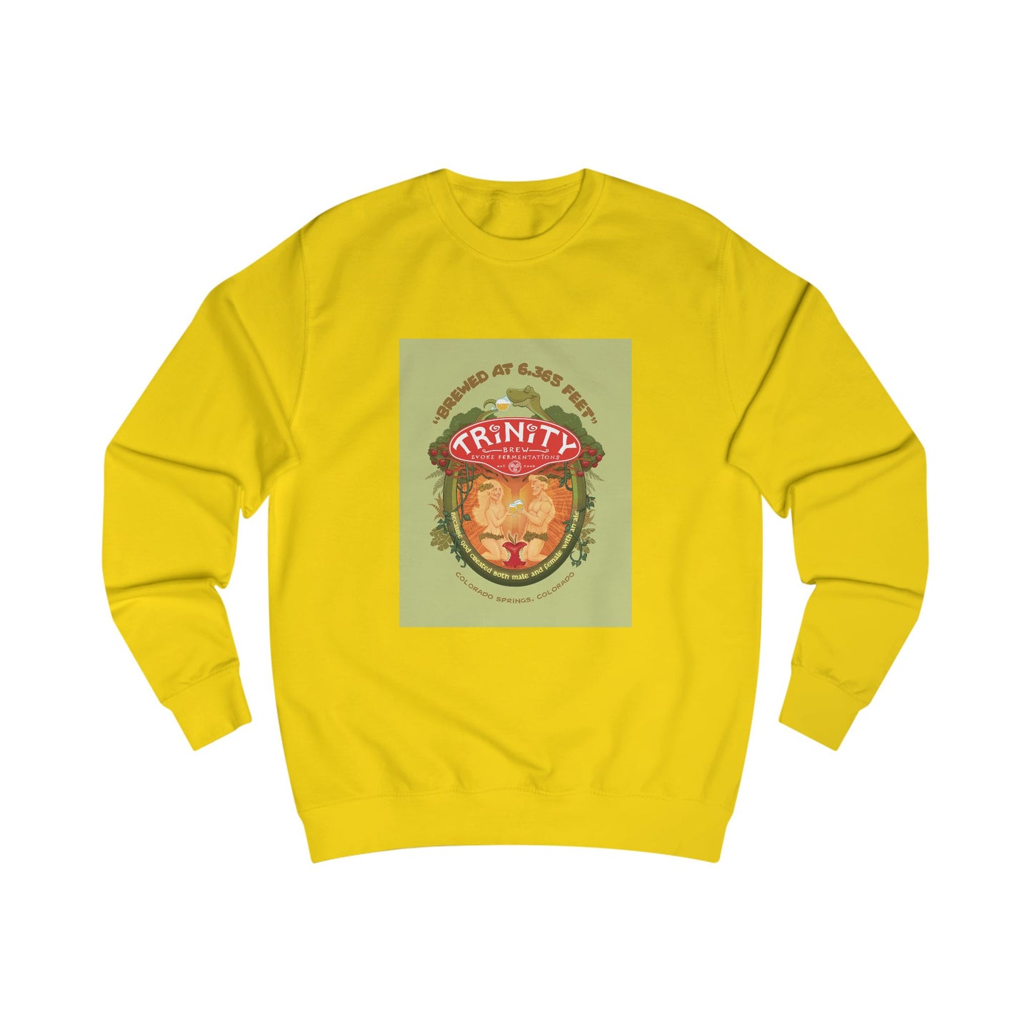 TRiNiTY Adam & Eve Ale with Text - Men's Sweatshirt