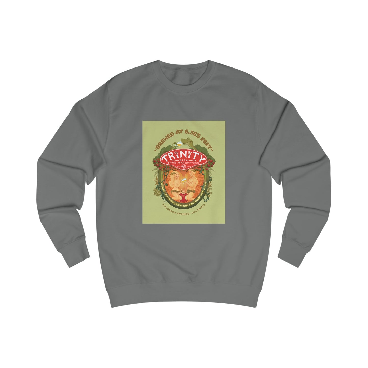 TRiNiTY Adam & Eve Ale with Text - Men's Sweatshirt