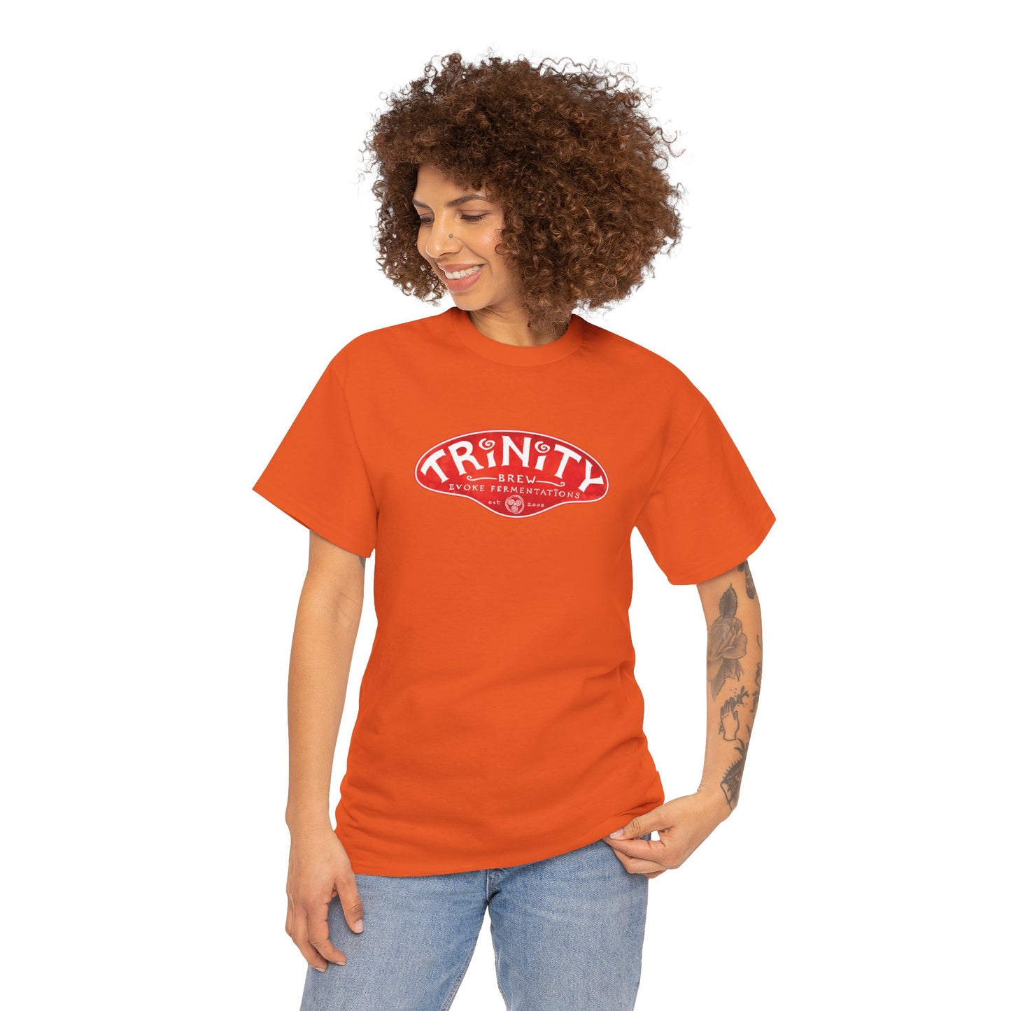 TRiNiTY Classic Logo RED - Unisex Heavy Cotton Tee