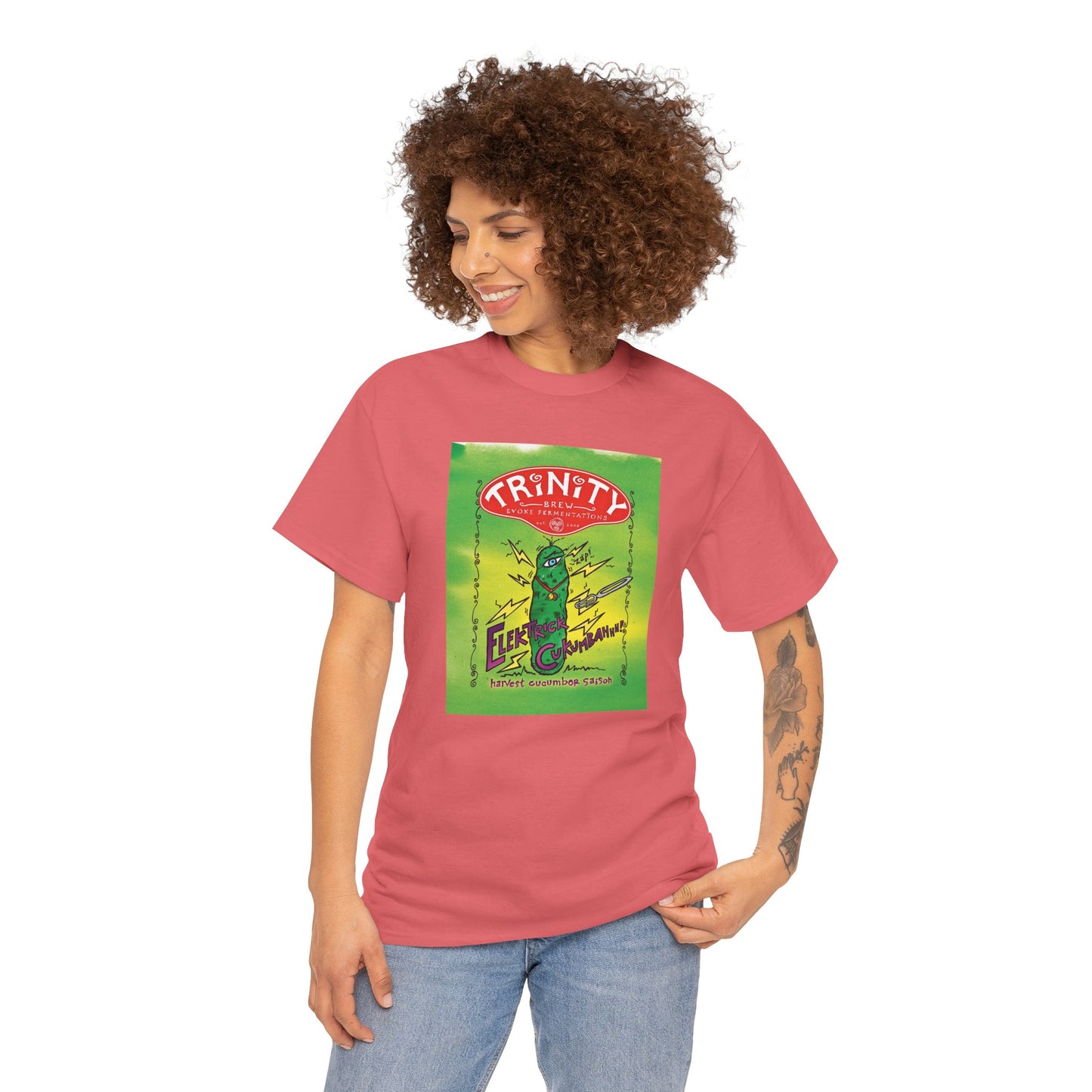 TRiNiTY Electrick Cucumbahh (Lighter Colors) - Unisex Heavy Cotton Tee