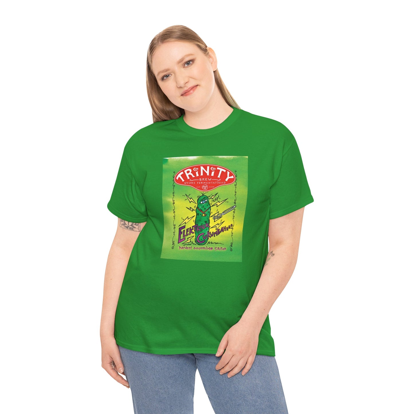 TRiNiTY Electrick Cucumbahh (Lighter Colors) - Unisex Heavy Cotton Tee