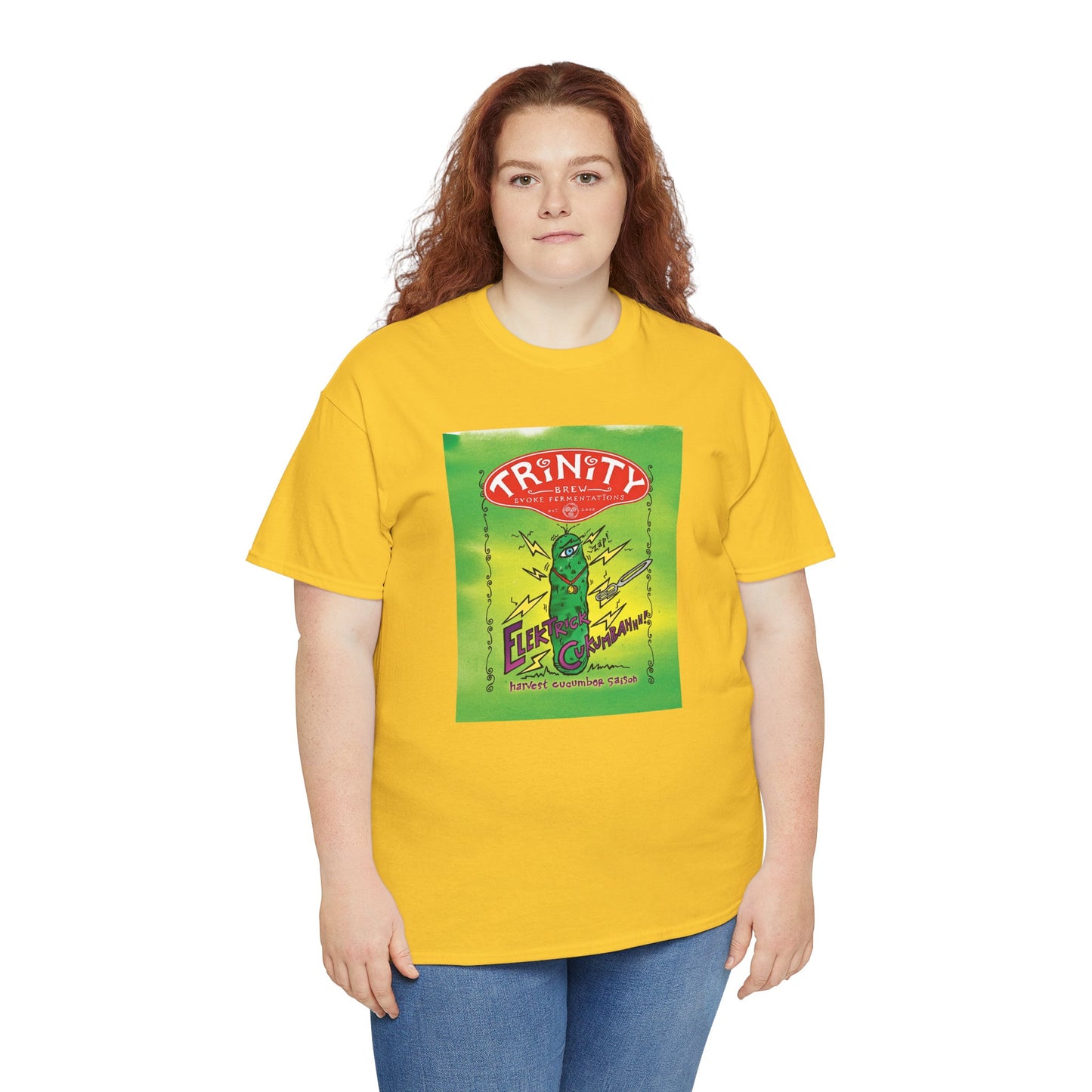 TRiNiTY Electrick Cucumbahh (Lighter Colors) - Unisex Heavy Cotton Tee