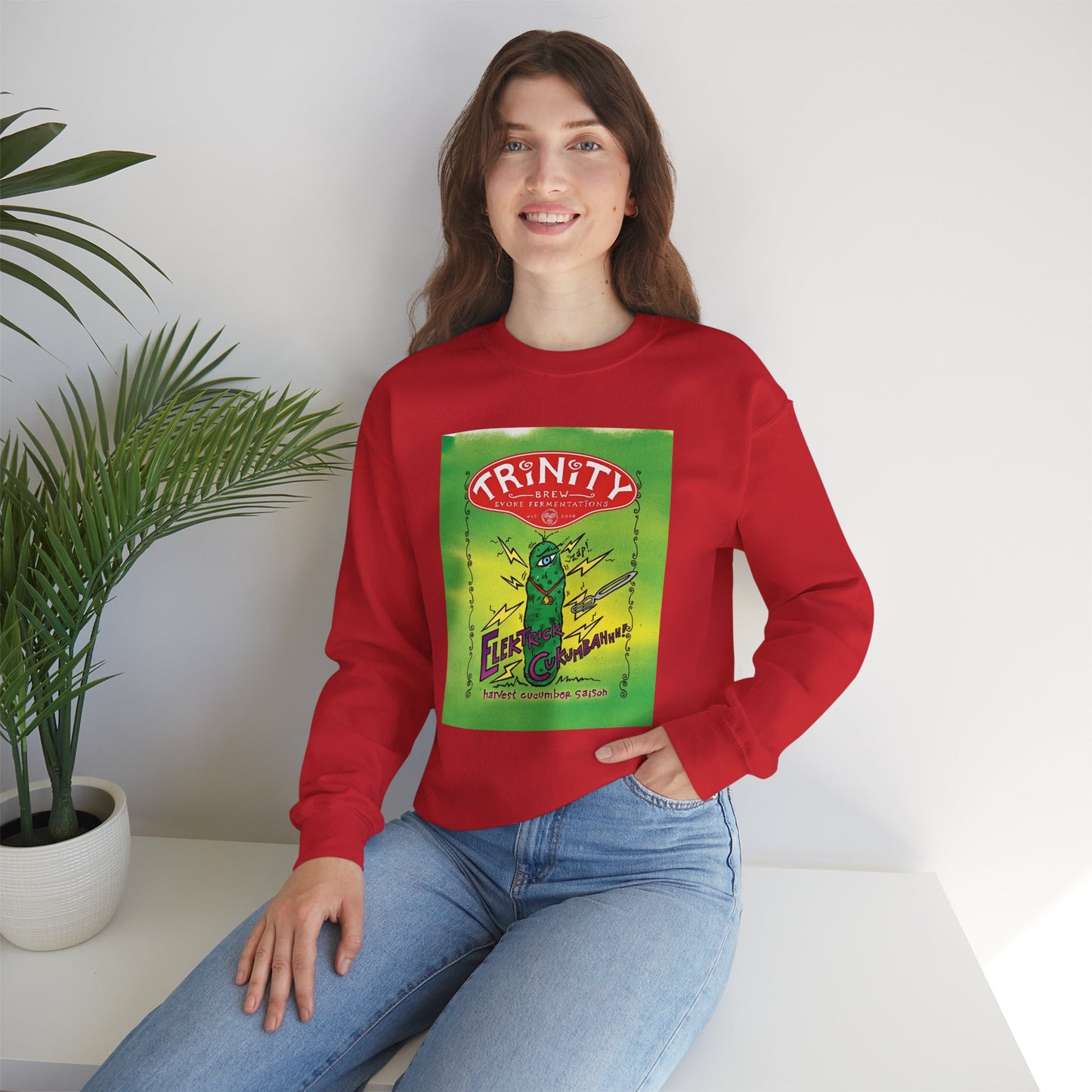 TRiNiTY Electrick Cukumbahh (Lighter Colors) - Unisex Heavy Blend™ Crewneck Sweatshirt
