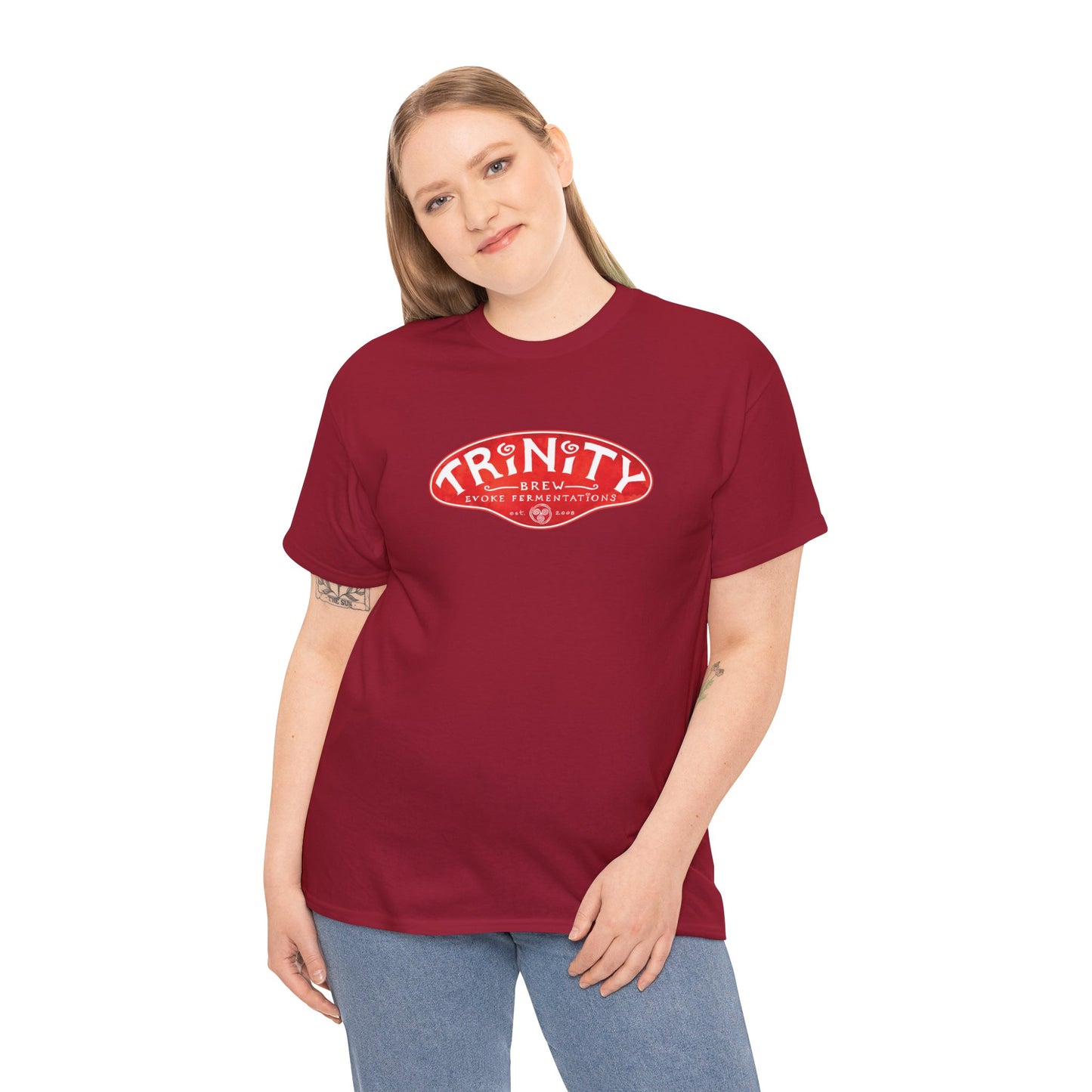TRiNiTY Classic Logo RED - Unisex Heavy Cotton Tee
