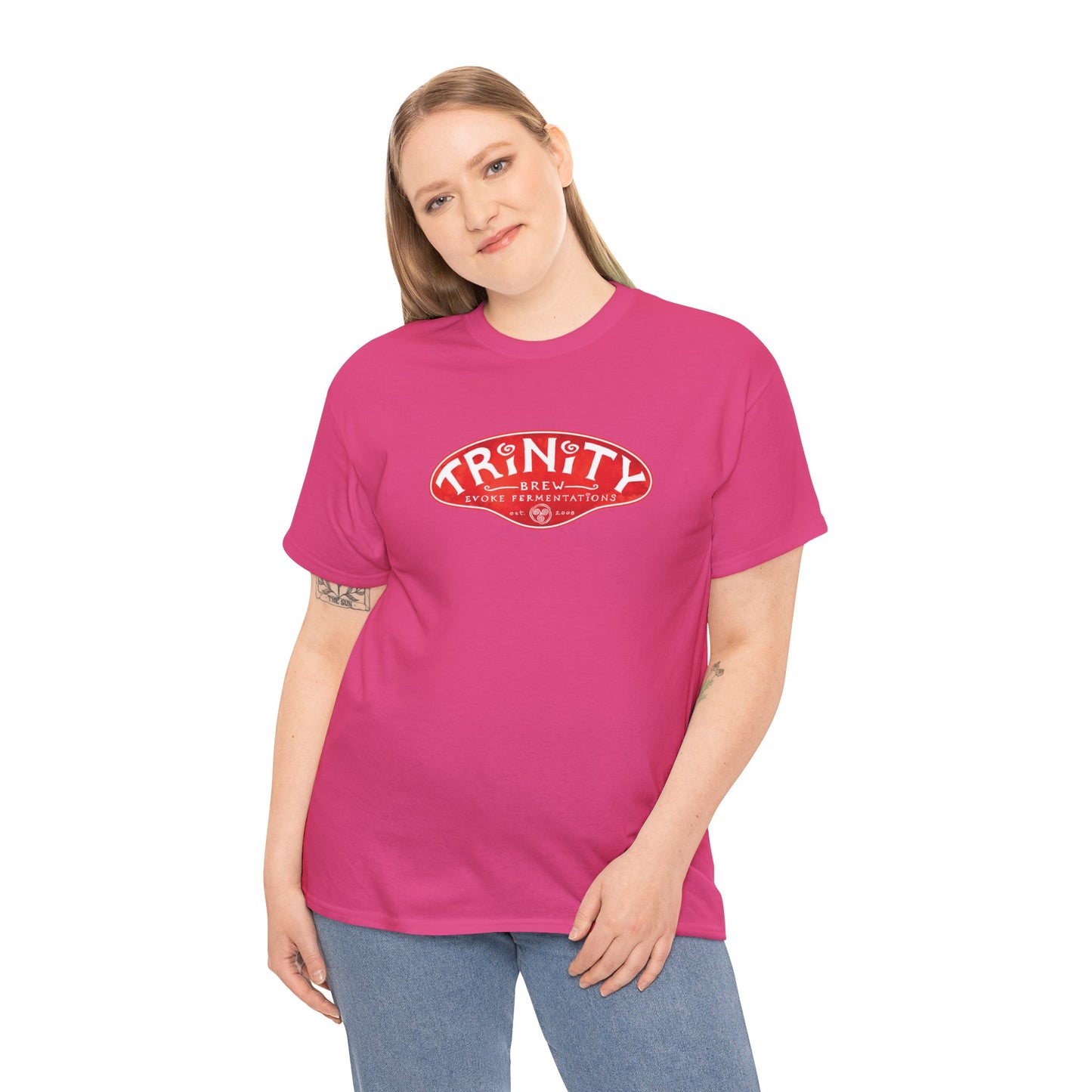 TRiNiTY Classic Logo RED - Unisex Heavy Cotton Tee