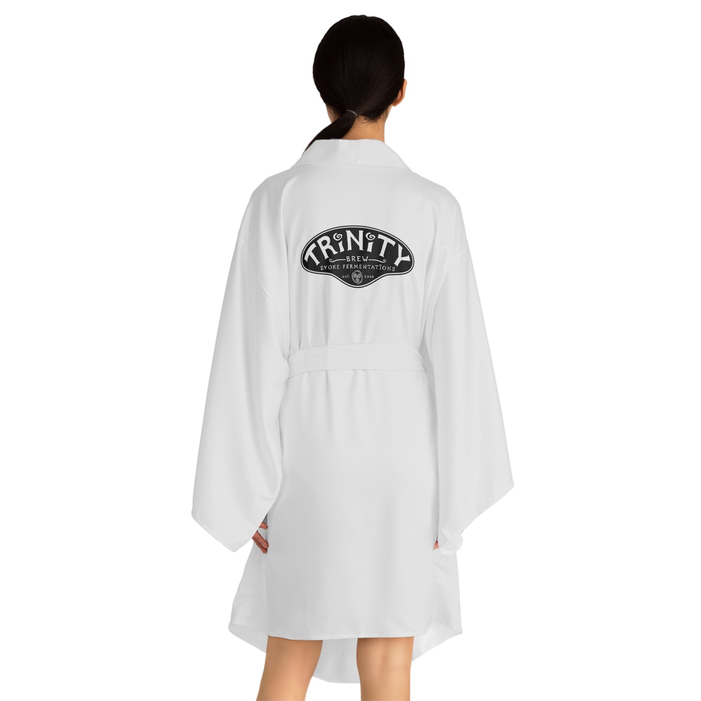 TRiNiTY Logo (Black) Robe - Long Sleeve Kimono Robe (AOP)