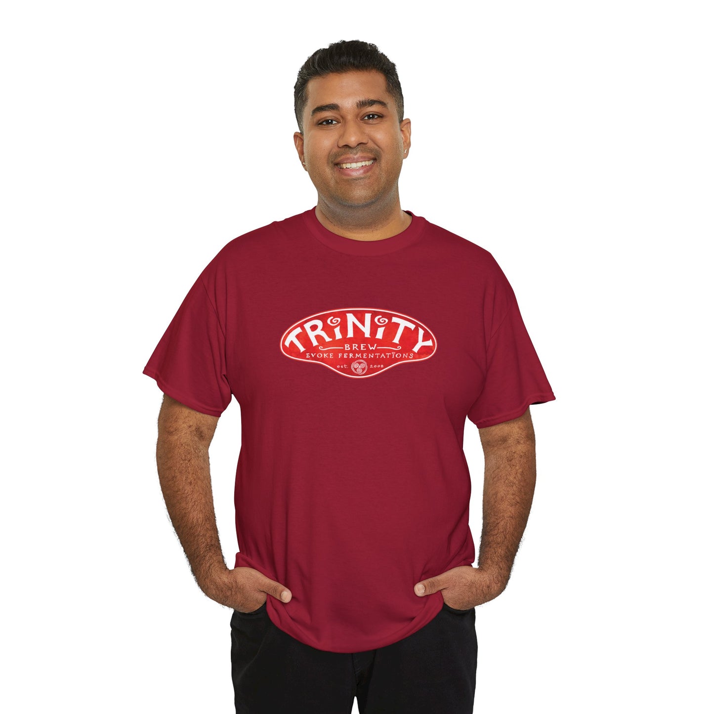 TRiNiTY Classic Logo RED - Unisex Heavy Cotton Tee