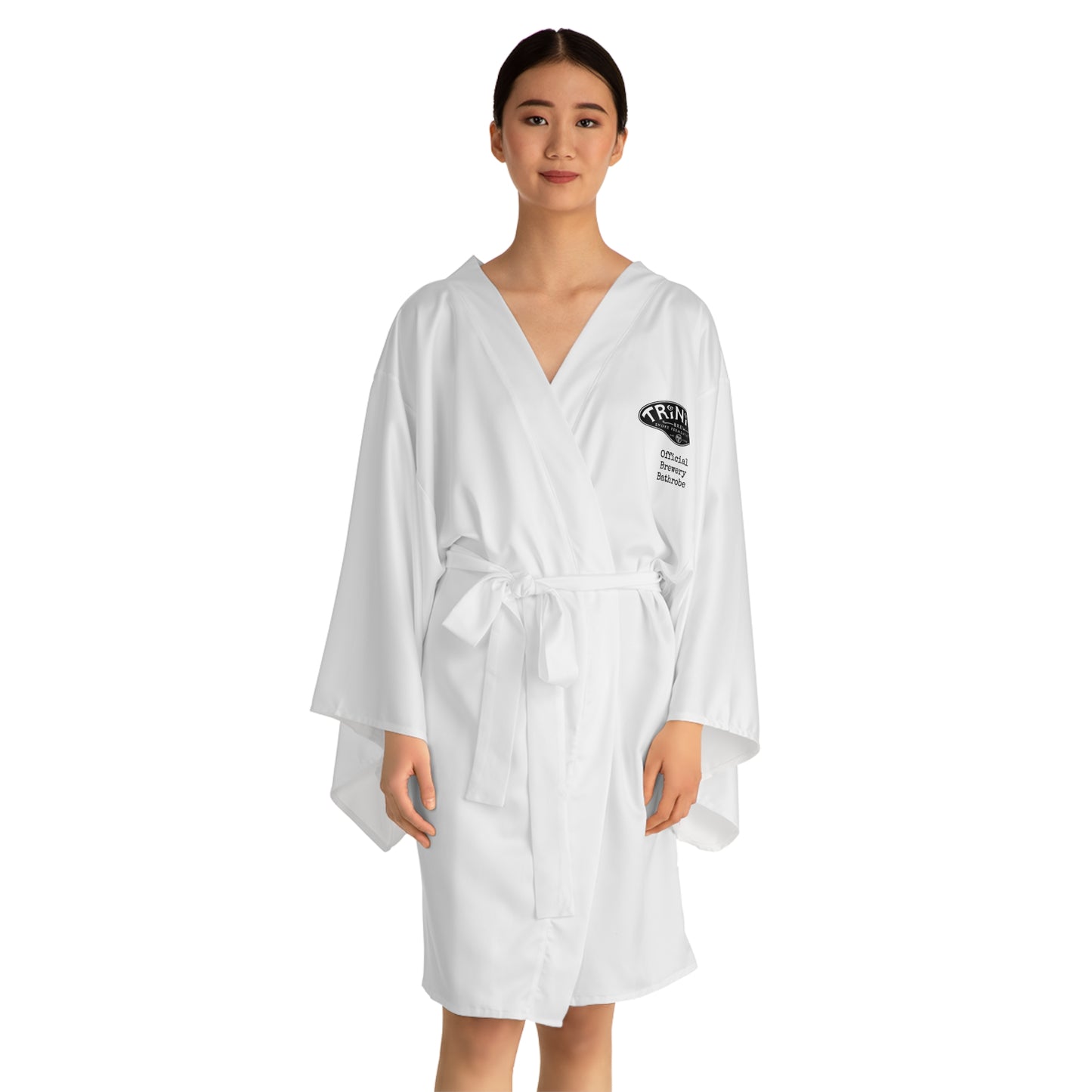TRiNiTY Logo (Black) Robe - Long Sleeve Kimono Robe (AOP)