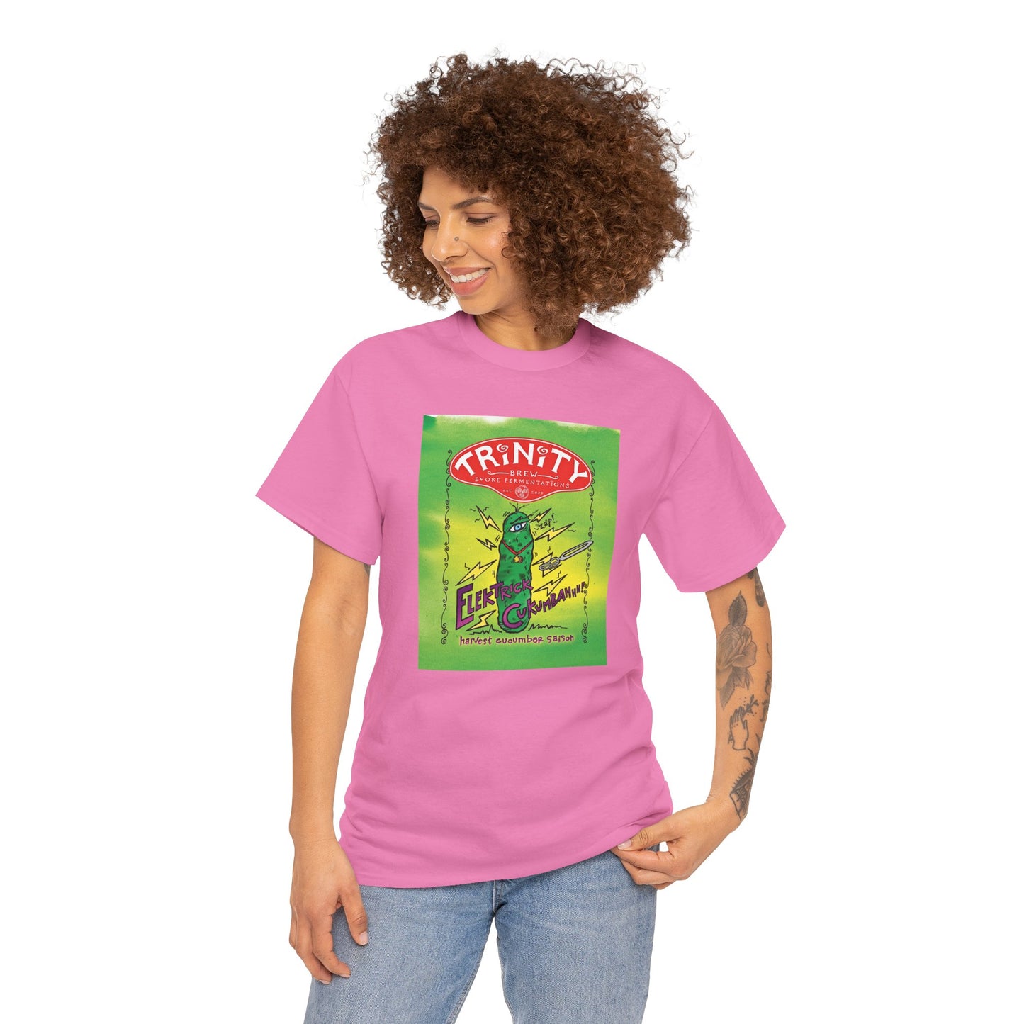 TRiNiTY Electrick Cucumbahh (Lighter Colors) - Unisex Heavy Cotton Tee