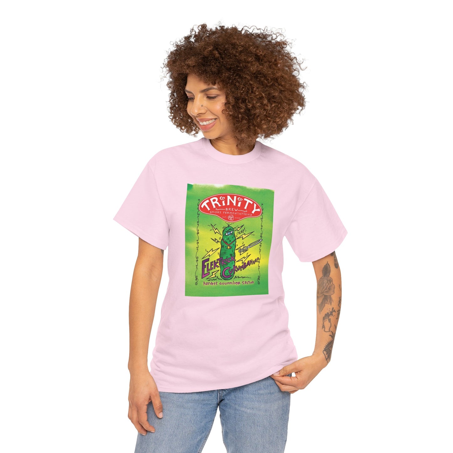 TRiNiTY Electrick Cucumbahh (Lighter Colors) - Unisex Heavy Cotton Tee