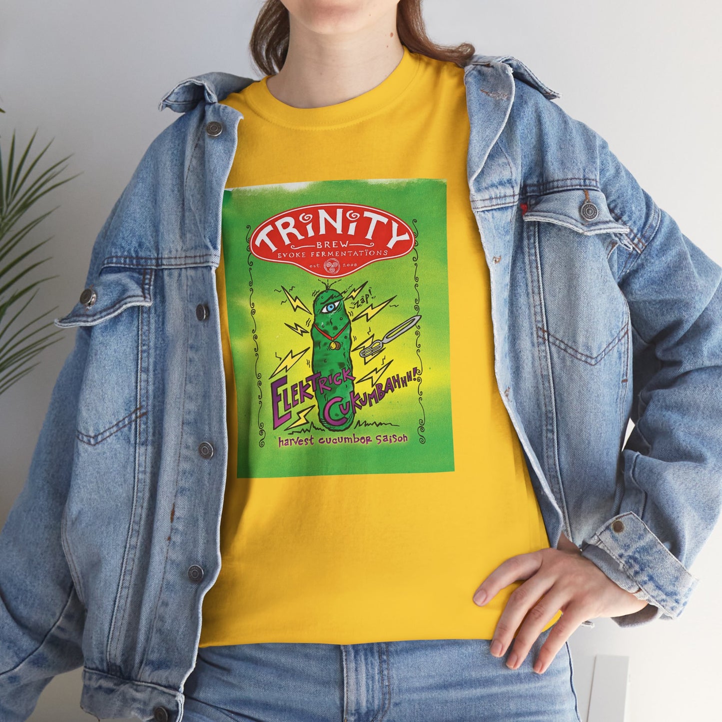 TRiNiTY Electrick Cucumbahh (Lighter Colors) - Unisex Heavy Cotton Tee