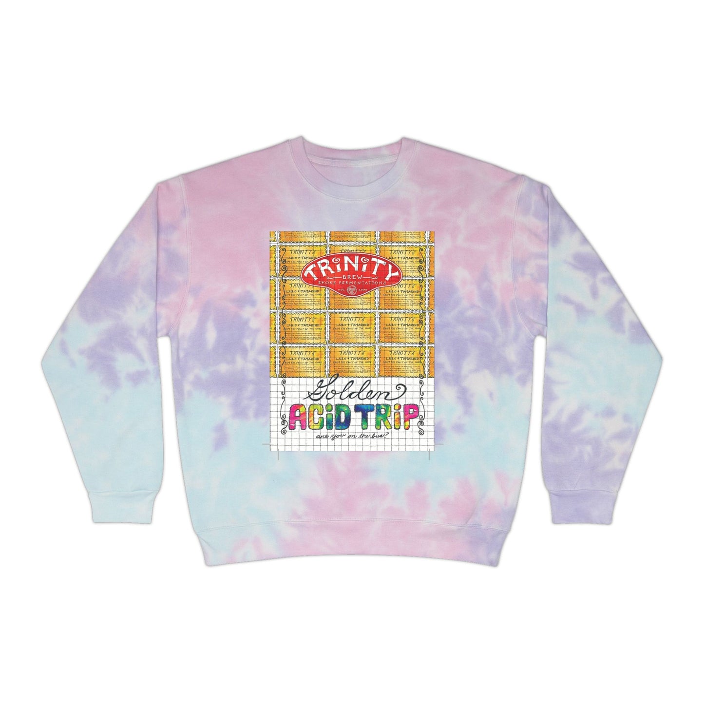 TRiNiTY Sour Series/ Golden Acid Trip - Unisex Tie-Dye Sweatshirt