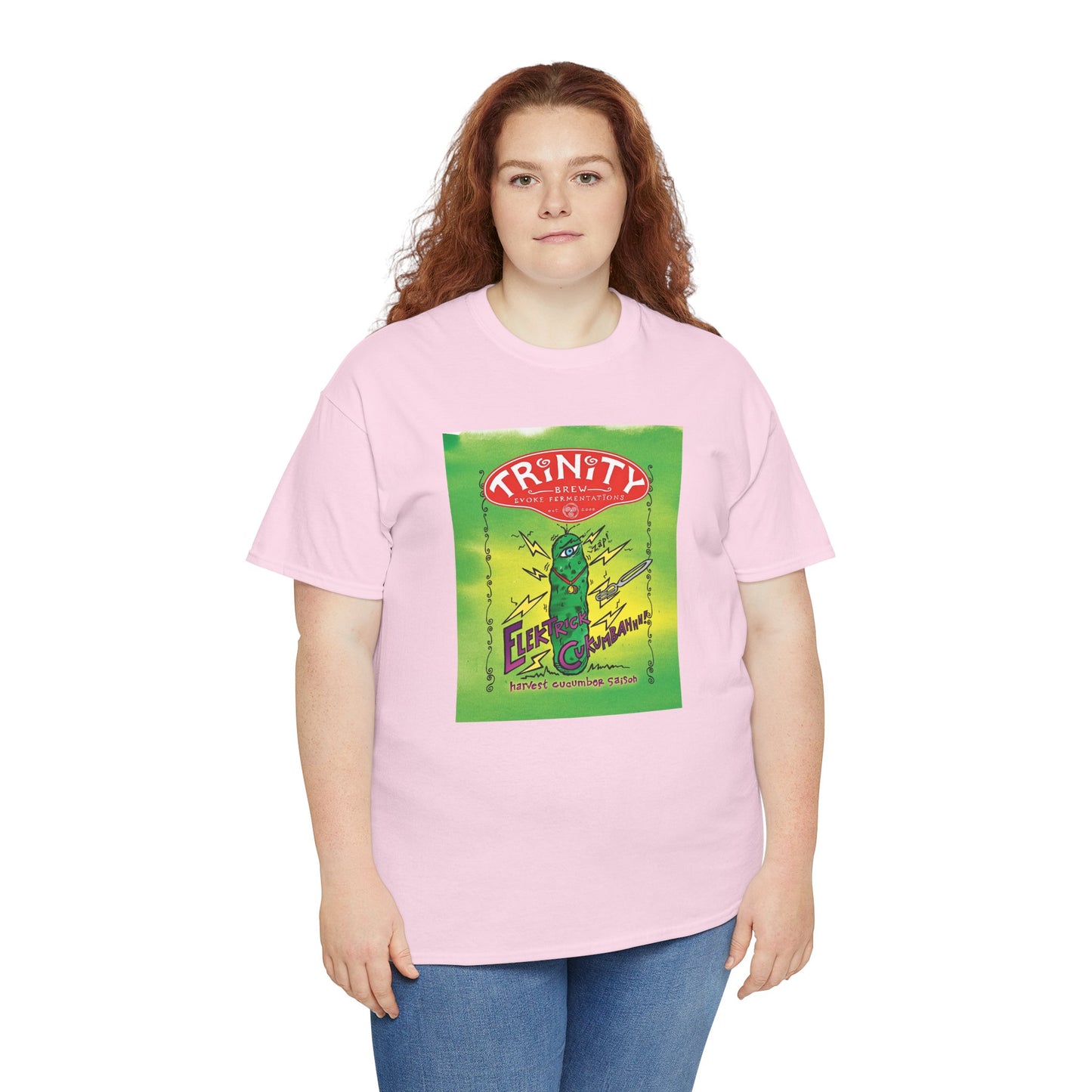 TRiNiTY Electrick Cucumbahh (Lighter Colors) - Unisex Heavy Cotton Tee