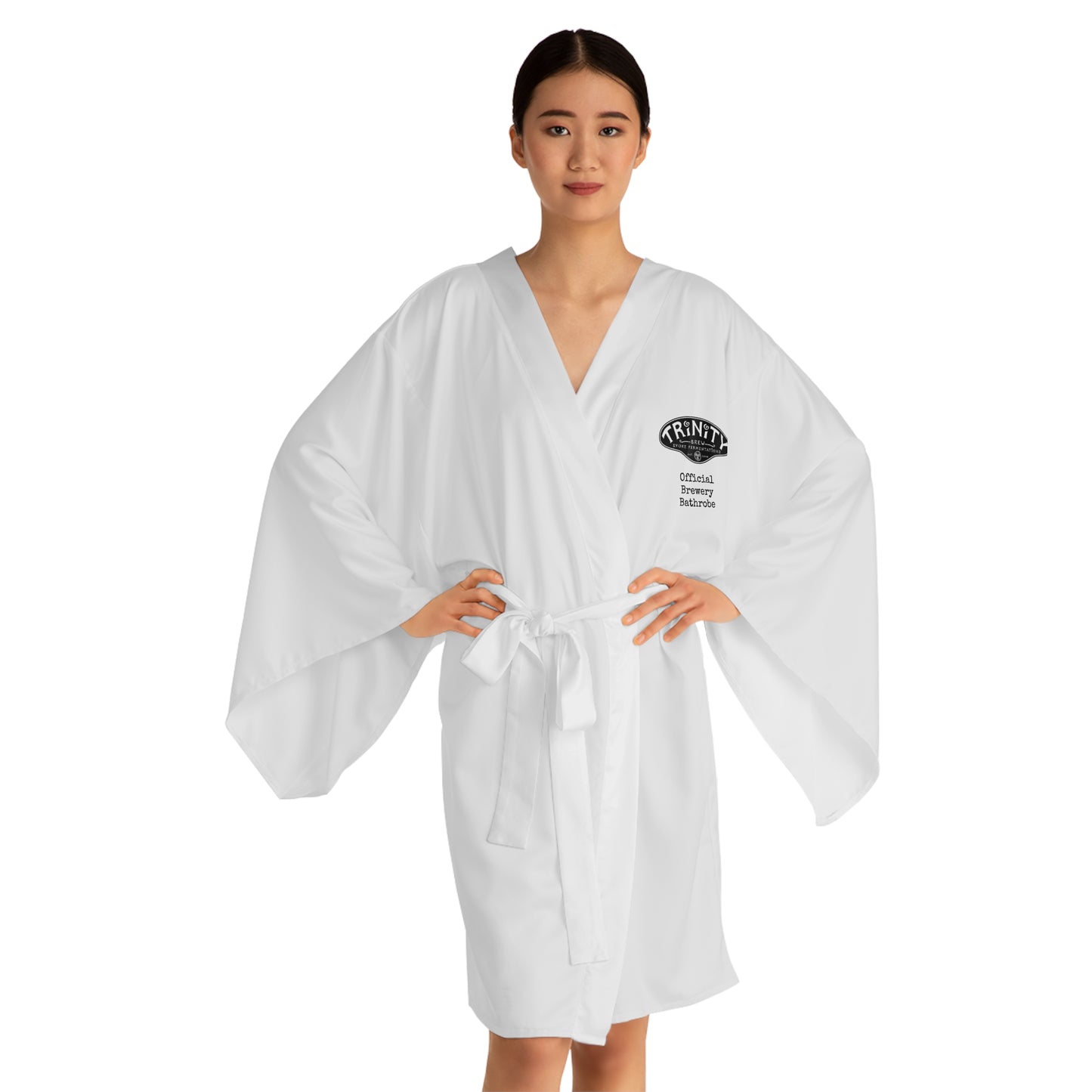 TRiNiTY Logo (Black) Robe - Long Sleeve Kimono Robe (AOP)