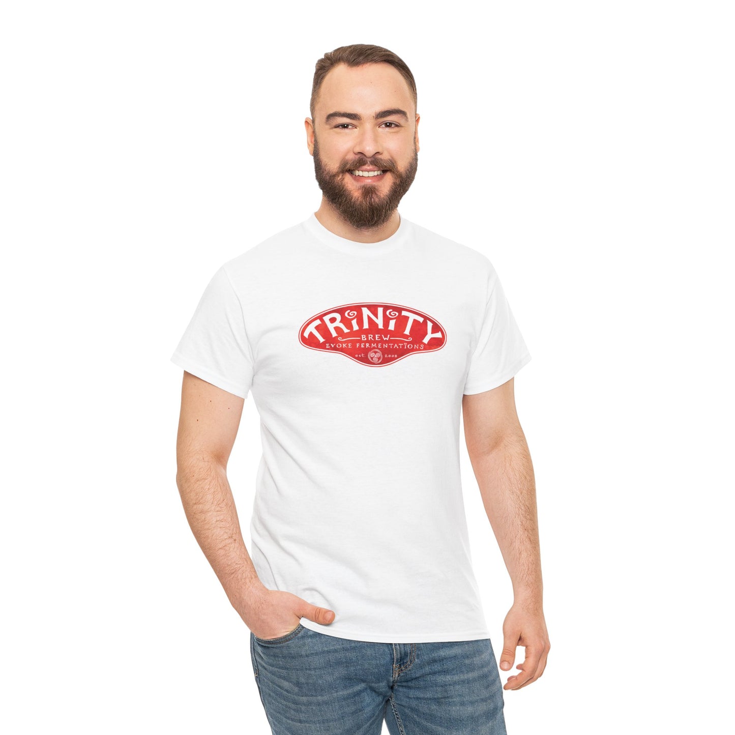 TRiNiTY Classic Logo RED - Unisex Heavy Cotton Tee
