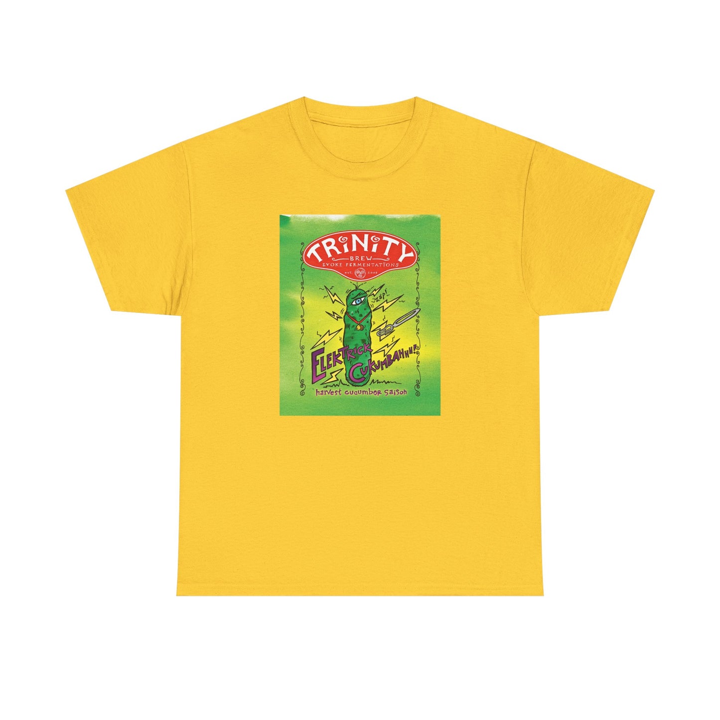 TRiNiTY Electrick Cucumbahh (Lighter Colors) - Unisex Heavy Cotton Tee
